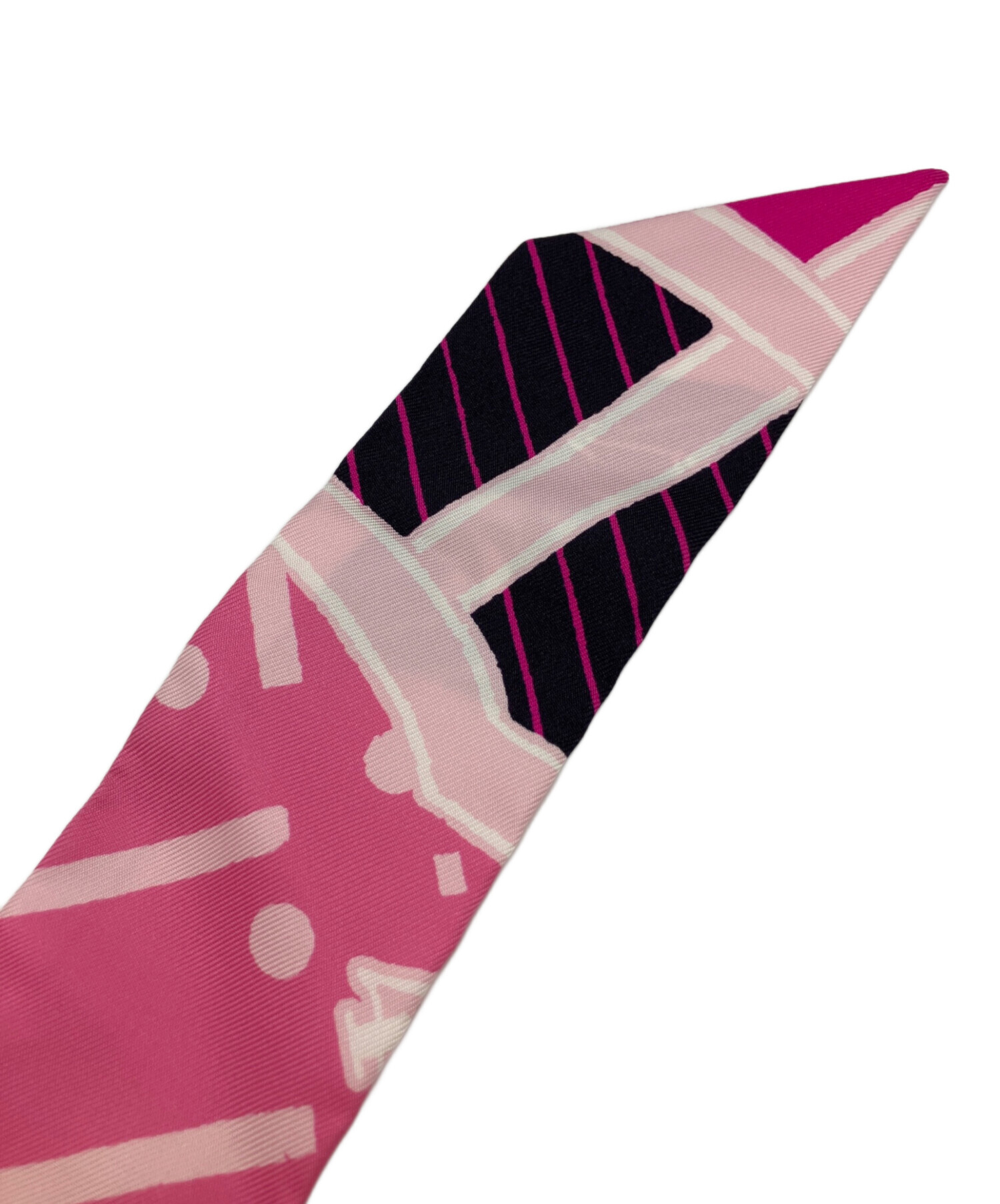 HERMES Springsシルク スカーフ ピンク 中古・古着通販】HERMES (エルメス) ツイリーシルクスカーフ ピンク