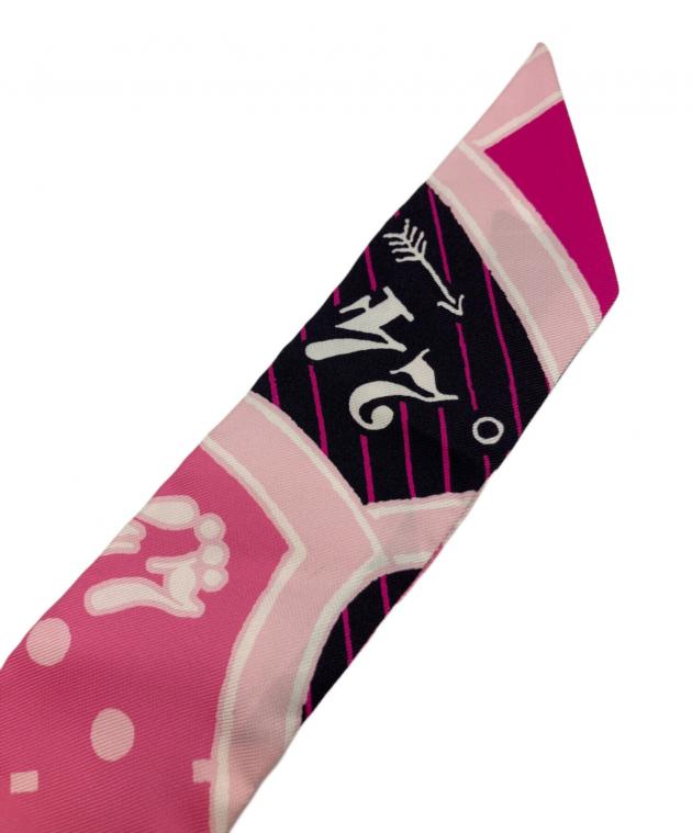 Hermès ピンク シルクスカーフ 中古・古着通販】HERMES (エルメス) ツイリーシルクスカーフ ピンク