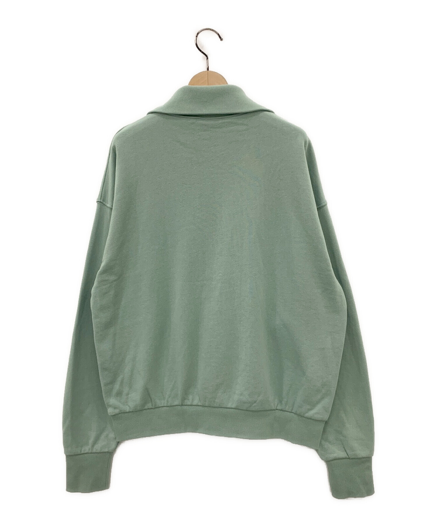 中古・古着通販】ER (イーアール) HARF ZIP SWEATSHIRT グリーン 