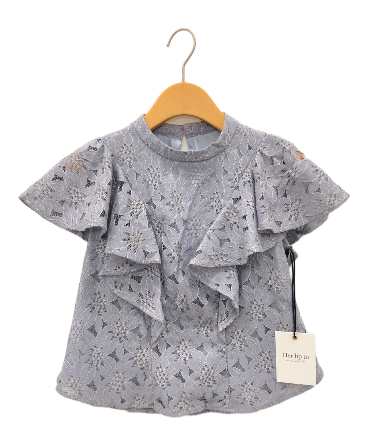 中古・古着通販】Her lip to (ハーリップトゥ) Floral Lace Ruffled