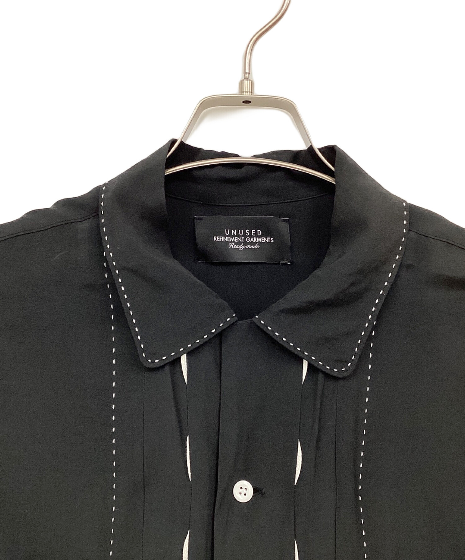 中古・古着通販】UNUSED (アンユーズド) レーヨンシャツ ブラック