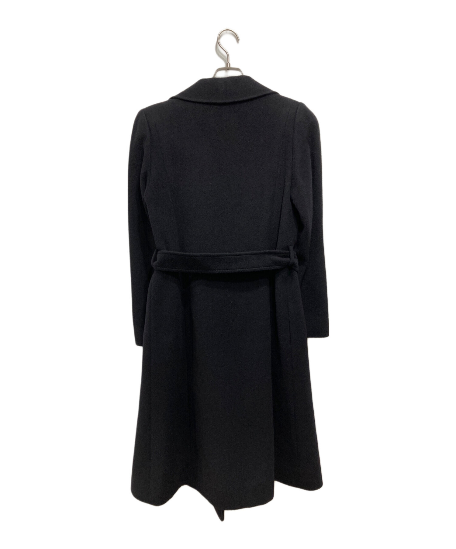 70s 80s ビンテージ HERNO ウール カシミア シルク コート ヘルノ 中古・古着通販】HERNO (ヘルノ) ウールカシミヤロングコート ブラック