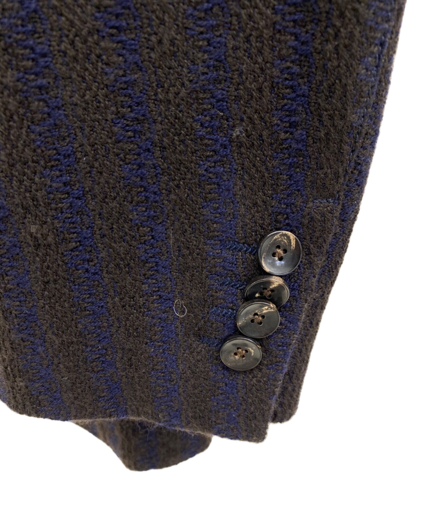 美品 ラルディーニ テーラードジャケット ウール ブラウン ネイビー 46 中古・古着通販】LARDINI (ラルディーニ) ウールテーラードジャケット
