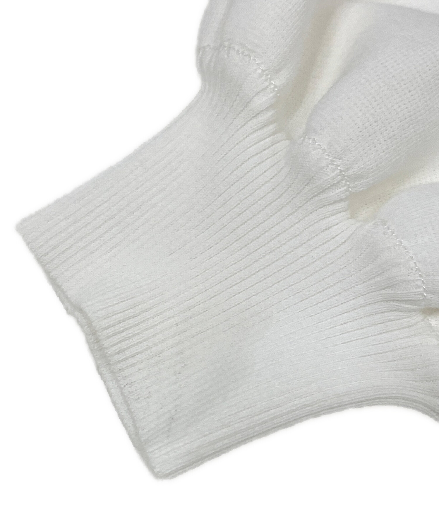 中古・古着通販】YORI (ヨリ) コットンパフスリーブニット ホワイト