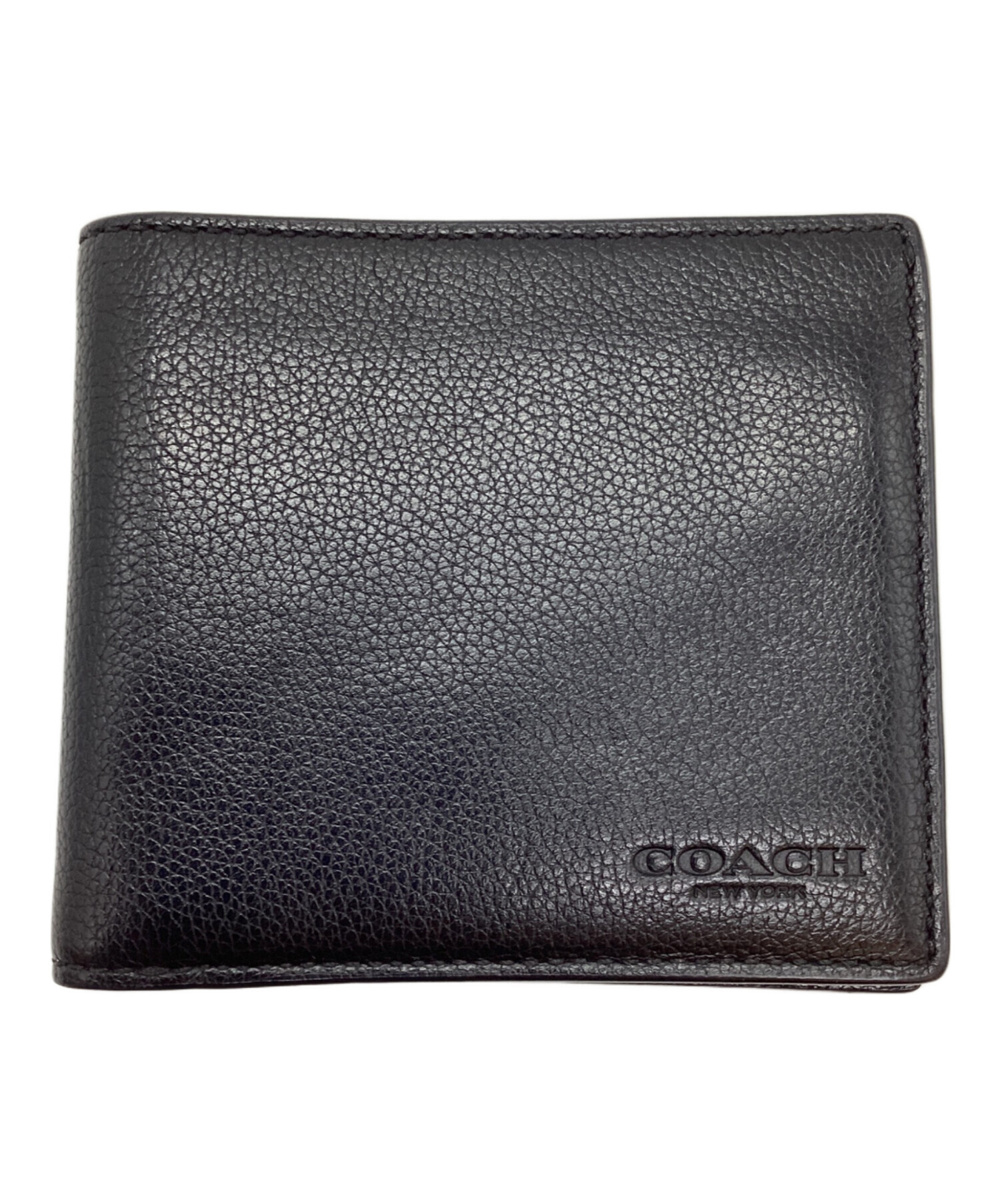 中古・古着通販】COACH (コーチ) 2つ折り財布 ブラック｜ブランド