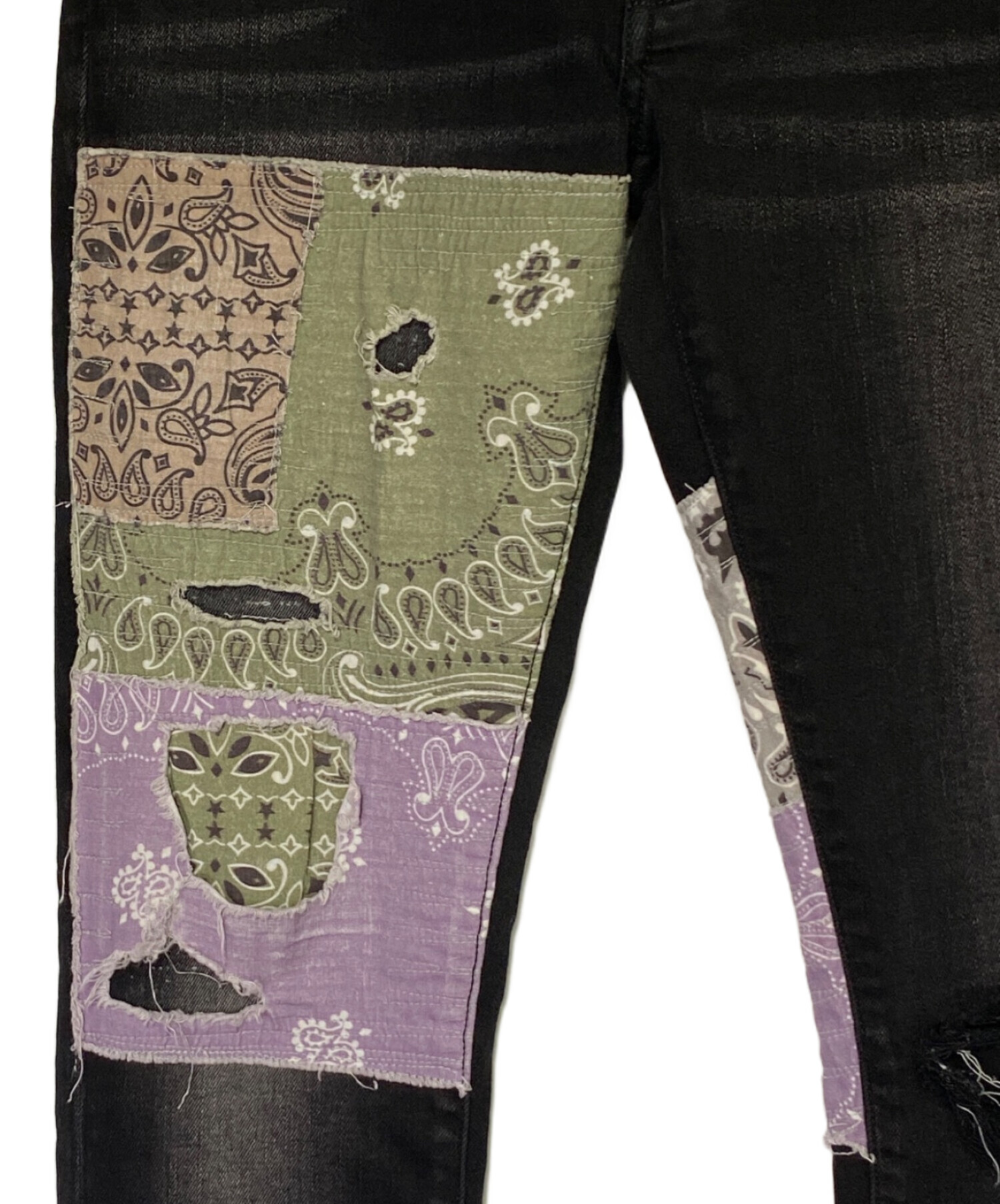 中古・古着通販】AMIRI (アミリ) BANDANA ART PATCH JEAN ブラック 