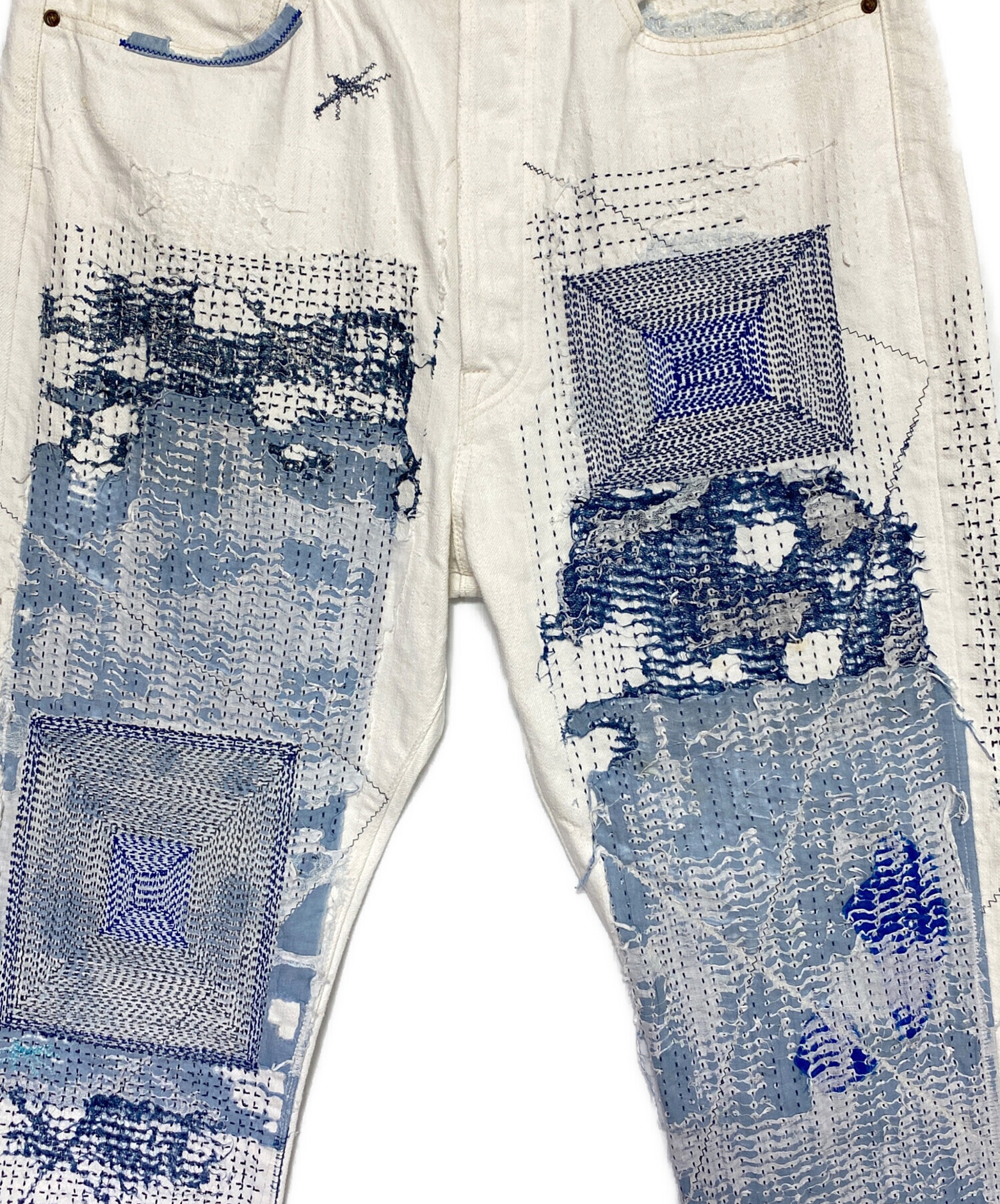 中古・古着通販】KAPITAL (キャピタル) ホワイトデニム5P OKAGILLY 