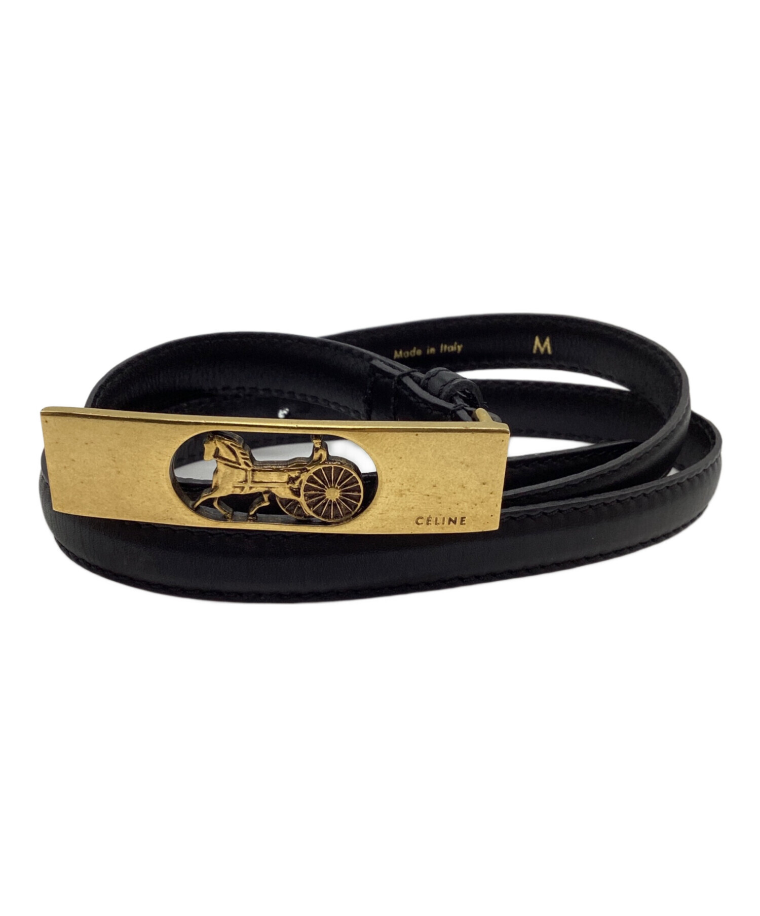中古・古着通販】CELINE (セリーヌ) 馬車金具ヴィンテージレザーベルト