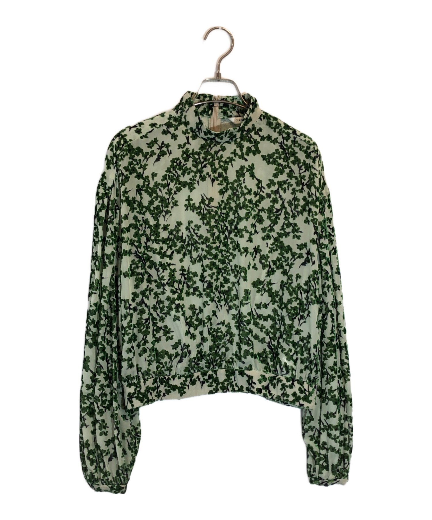 中古・古着通販】CLANE (クラネ) FLORET OPAL TOPS グリーン サイズ:1