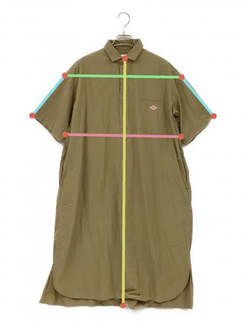 中古・古着通販】DANTON (ダントン) シャツワンピース カーキ サイズ