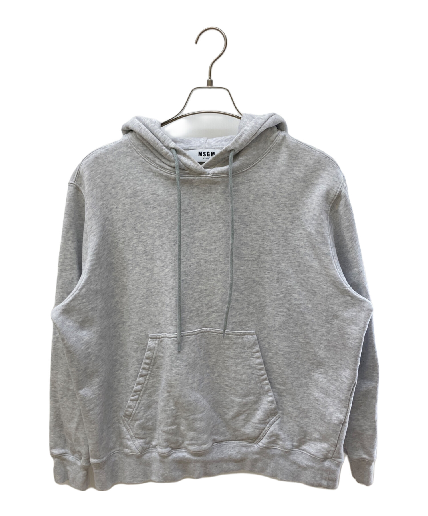 中古・古着通販】MSGM (エムエスジーエム) フードロゴパーカー グレー