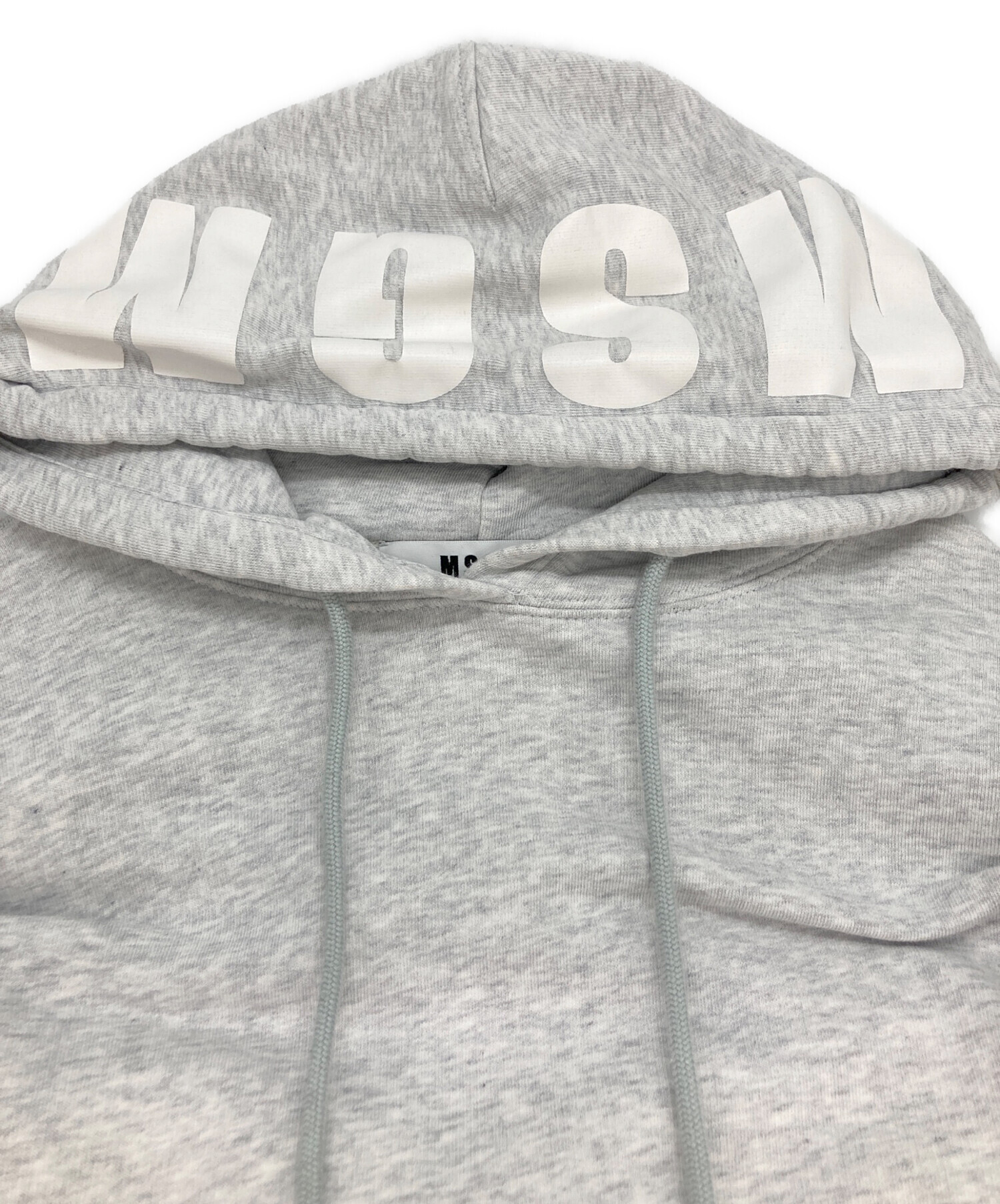 中古・古着通販】MSGM (エムエスジーエム) フードロゴパーカー グレー