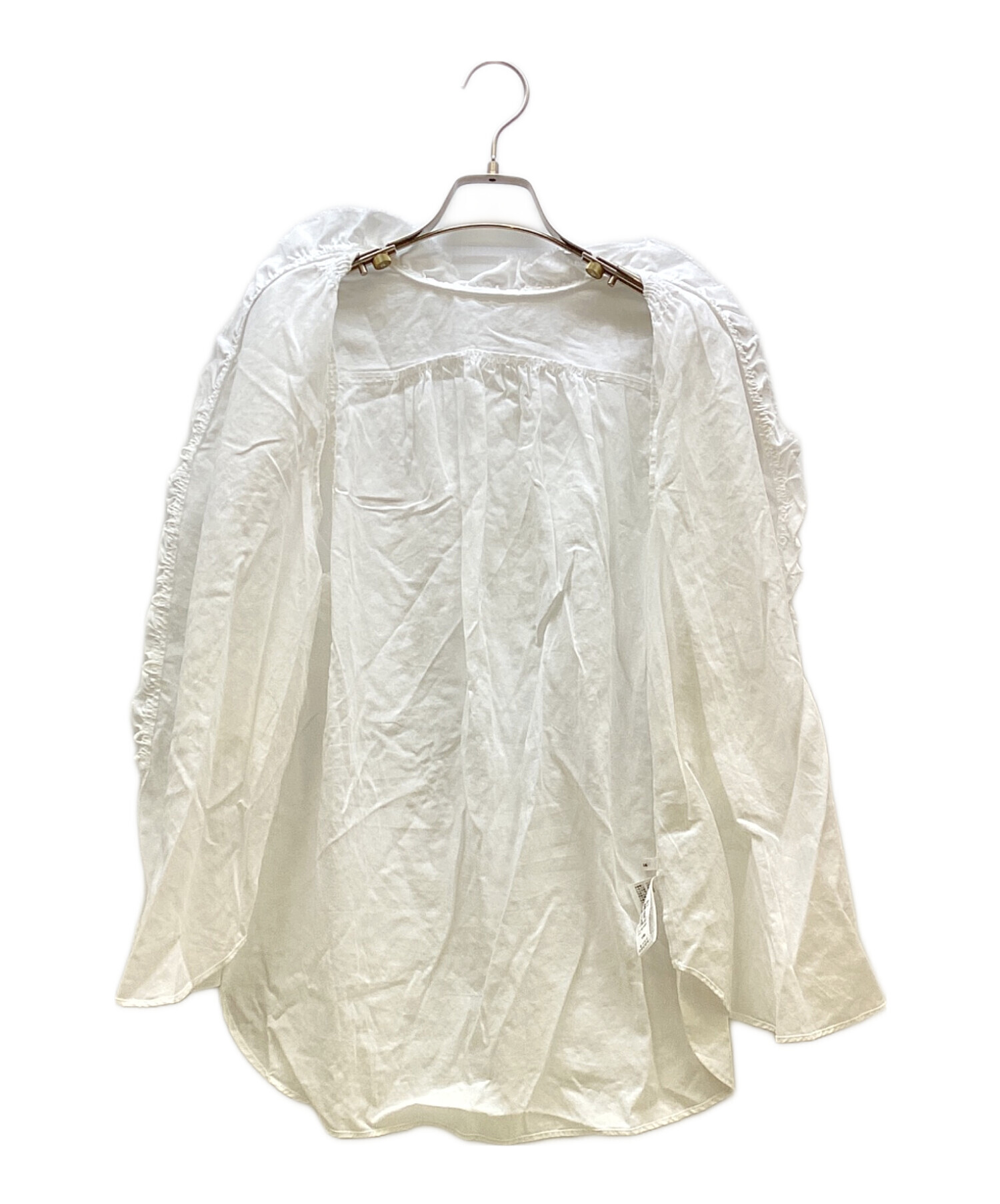 summer　IENA 【未使用】ホワイト フレア袖シャツ 中古・古着通販】IENA (イエナ) コットンシュリンクフリルハーフ