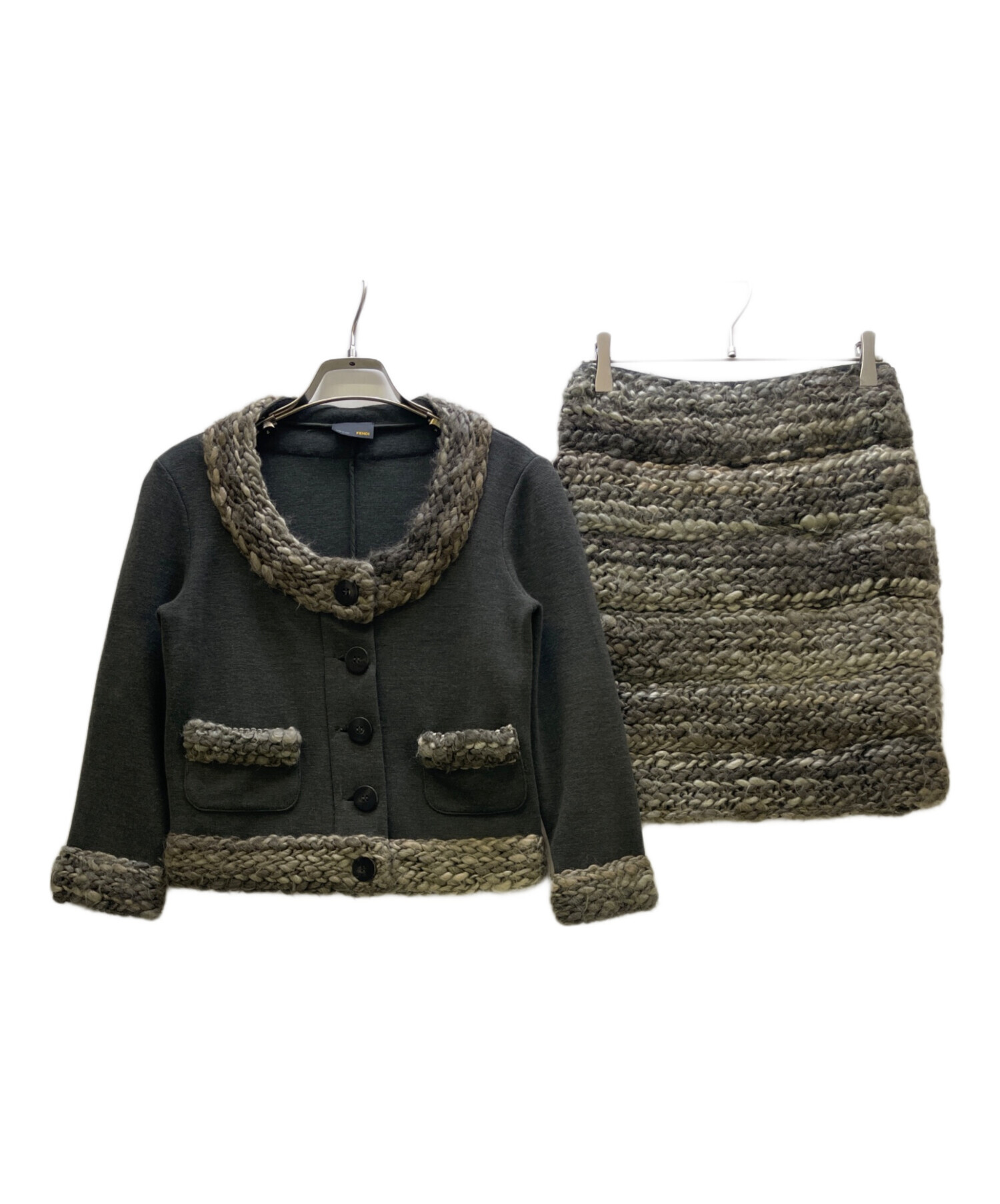 中古・古着通販】FENDI (フェンディ) ニットスカートセットアップ 