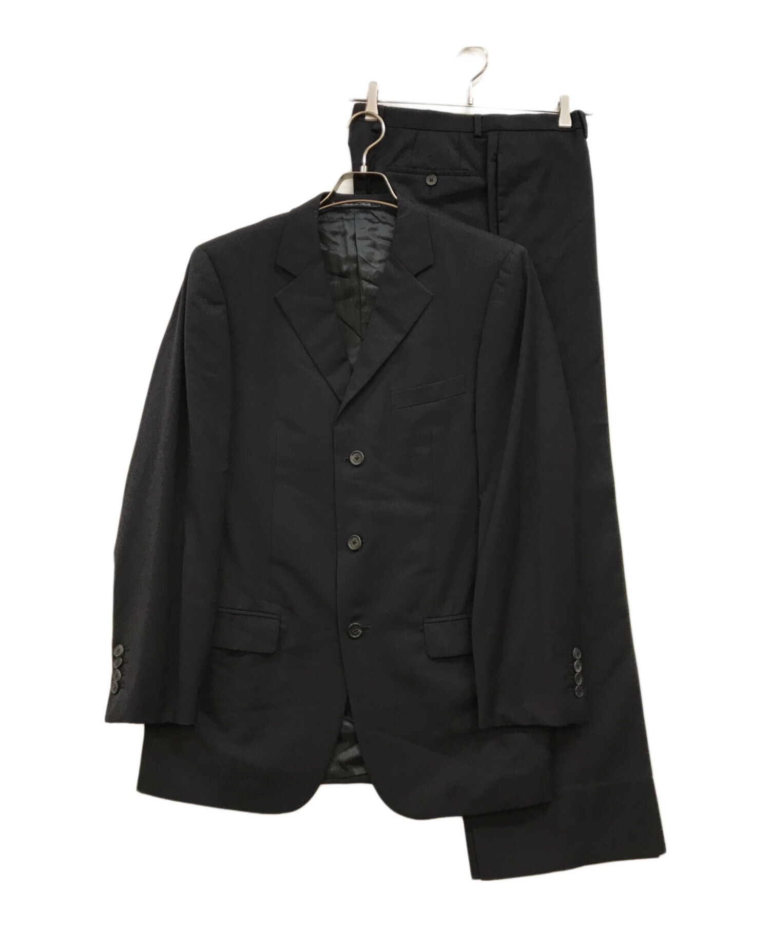 GUCCI グッチ セットアップスーツ ブラック48 3B 中古・古着通販】GUCCI (グッチ) 3Bセットアップスーツ ブラック