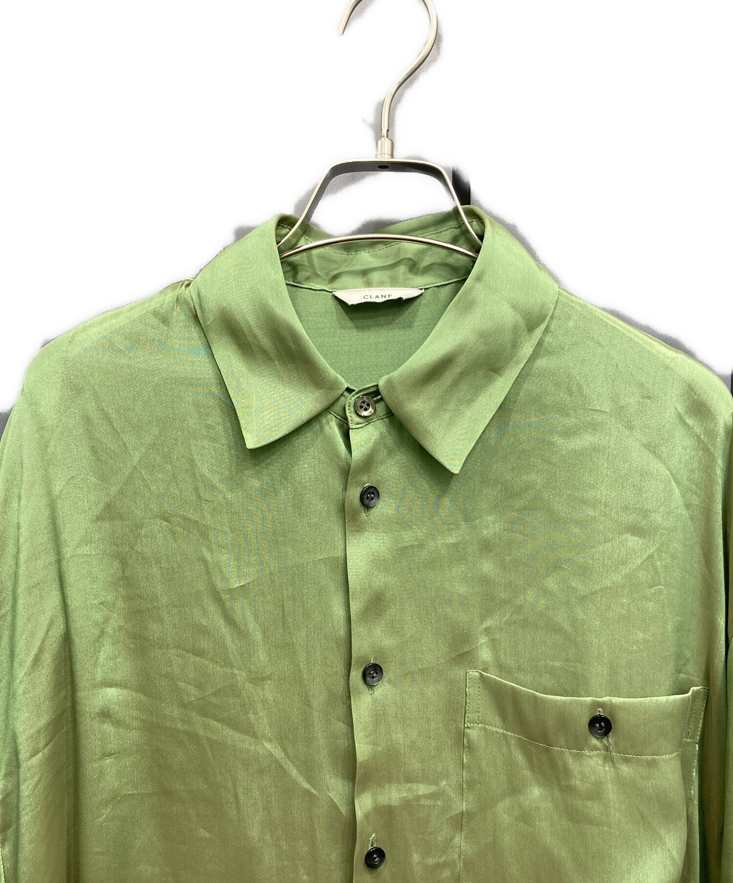 中古・古着通販】CLANE (クラネ) CHAMBRAY LOOSE SHIRT グリーン 