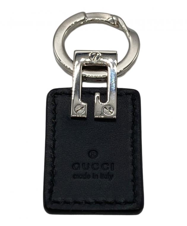 【新品】グッチ　キーリング　キーホルダー　gucci 中古・古着通販】GUCCI (グッチ) キーリング ブラック｜ブランド・古着