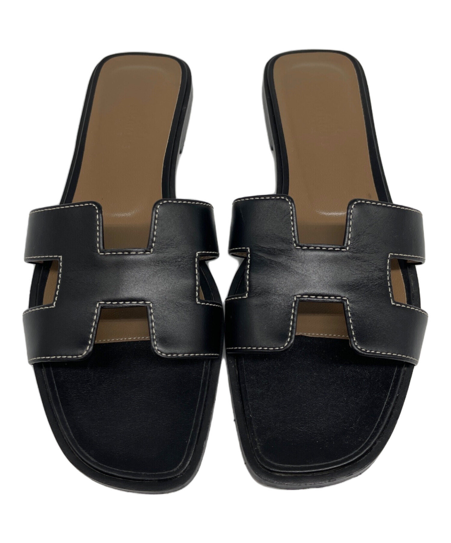 中古・古着通販】HERMES (エルメス) サンダル 《オラン》 ブラック