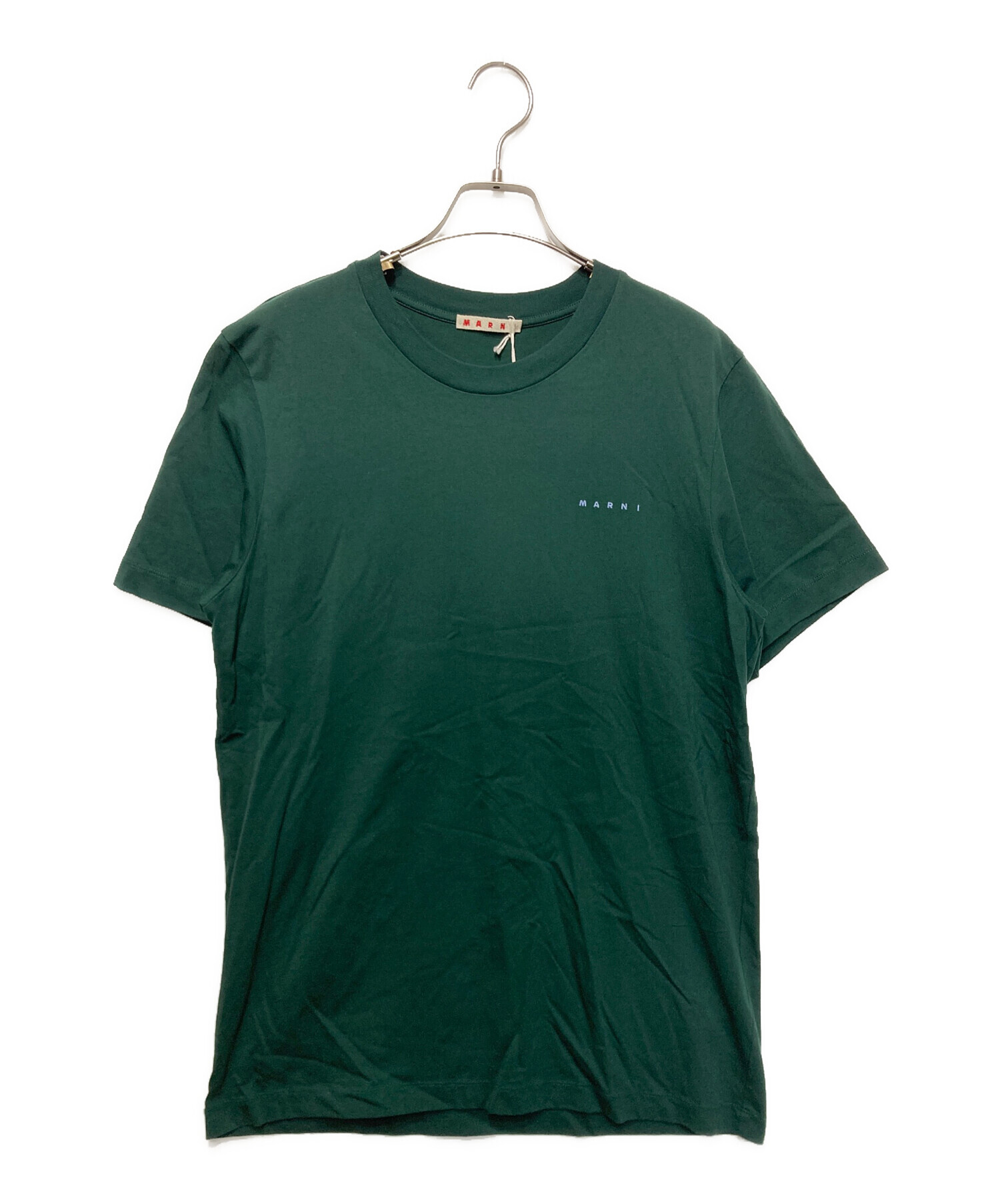 中古・古着通販】MARNI (マルニ) ﾛｺﾞ刺繍Tシャツ グリーン サイズ:50 