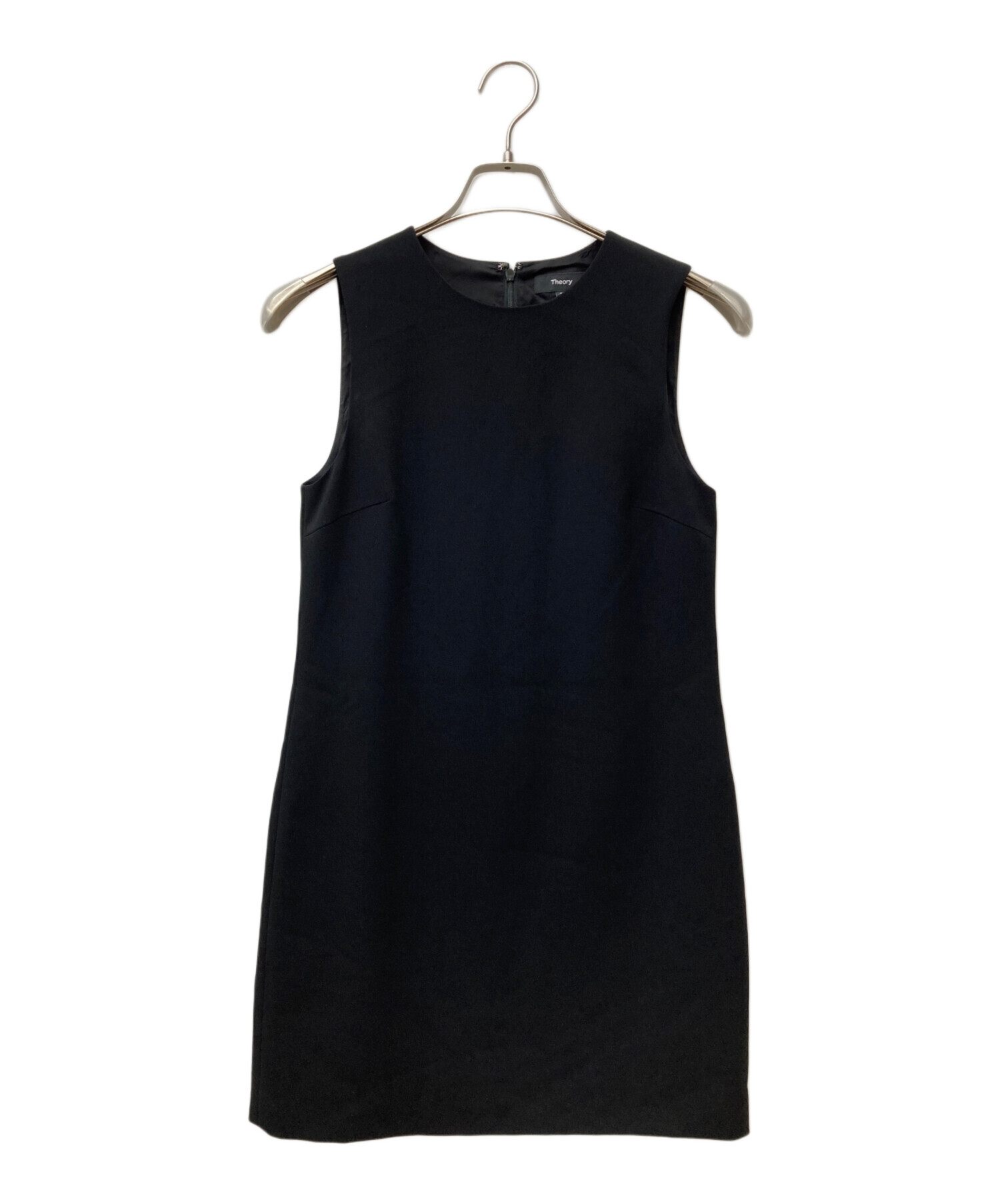 Theory アドミラルクレープ ドレス ワンピース ブラック サイズ2 黒 中古・古着通販】theory (セオリー) Admiral Crepe Easy Shift DR