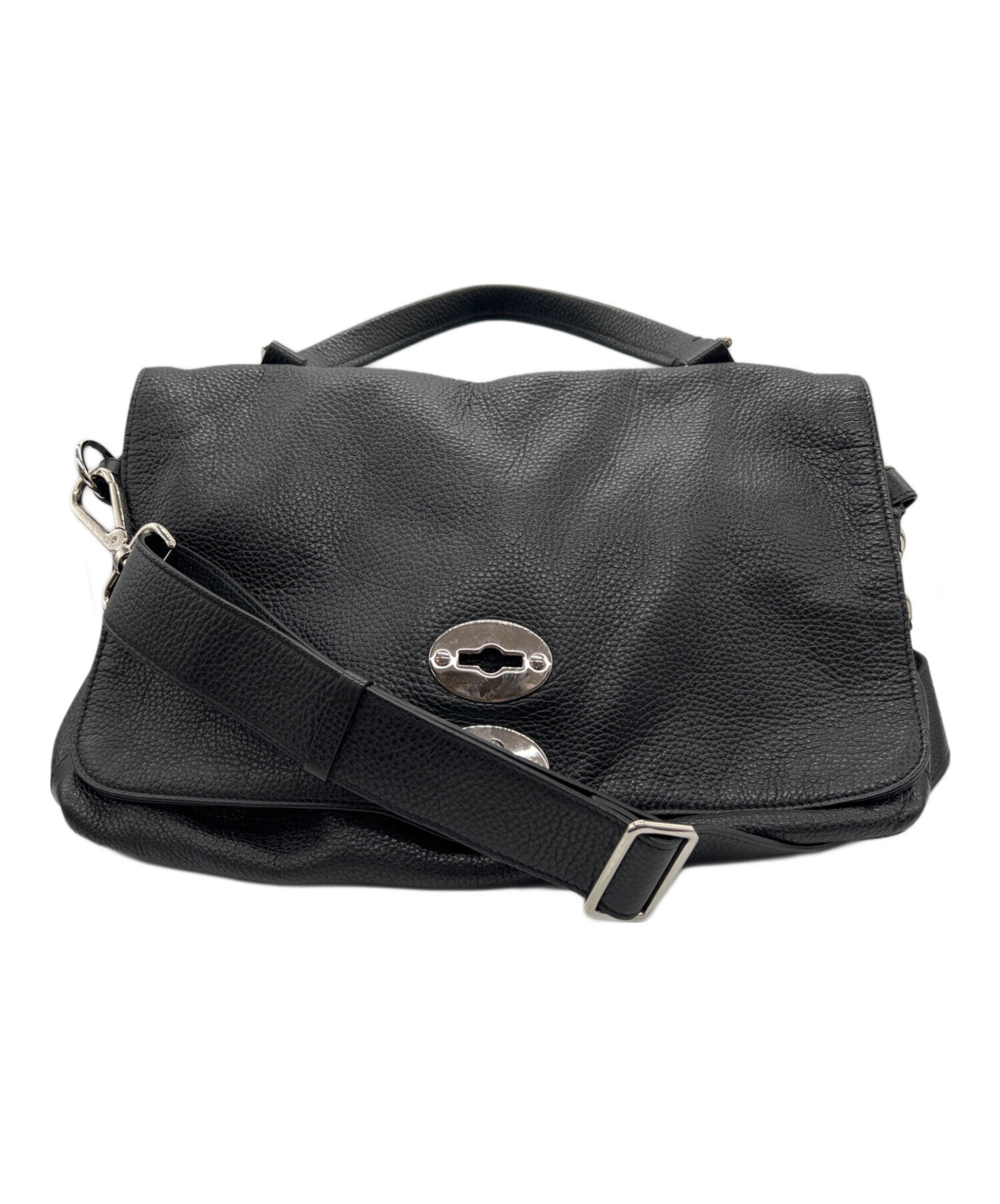 ZANELLATO【ザネラート】ブラックショルダーバッグ 中古・古着通販】zanellato (ザネラート) ショルダーバッグ ブラック