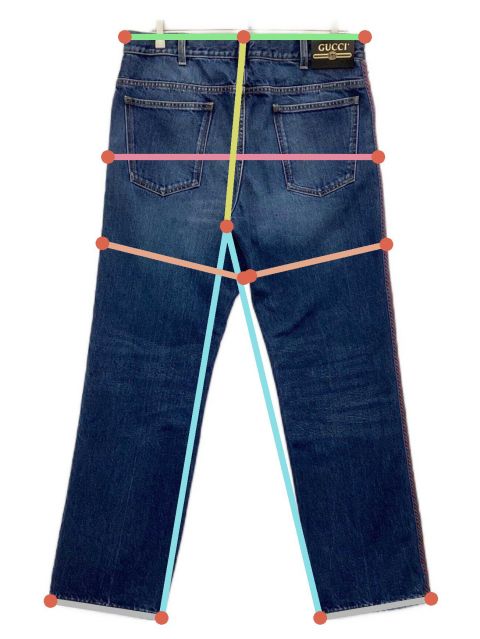 中古・古着通販】GUCCI (グッチ) デニムパンツ サイズ:36｜ブランド