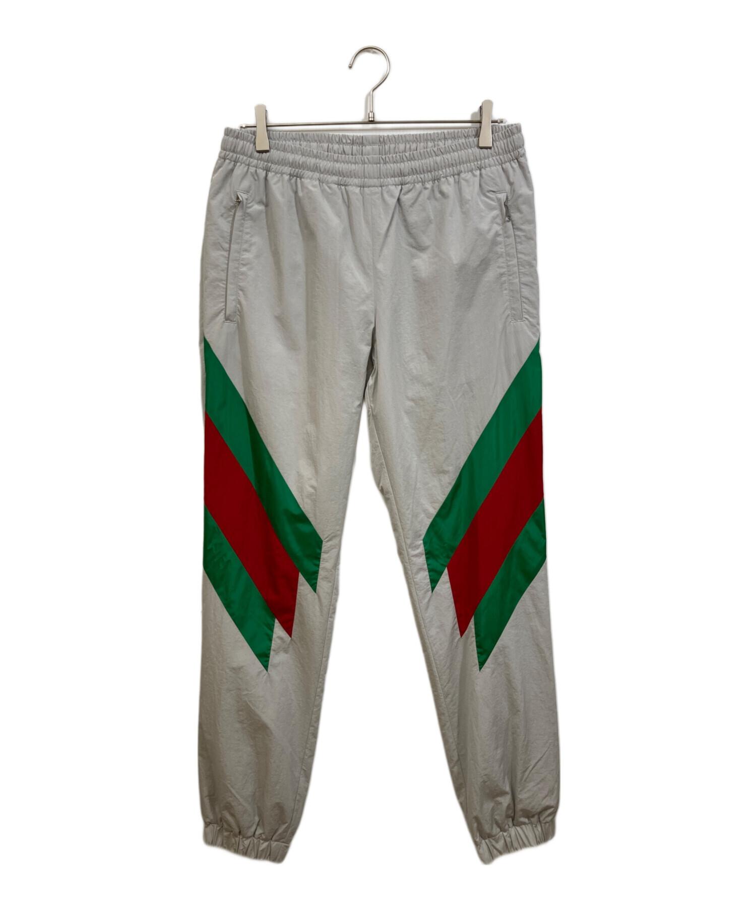 中古・古着通販】GUCCI (グッチ) ウェブナイロントラックパンツ グレー 