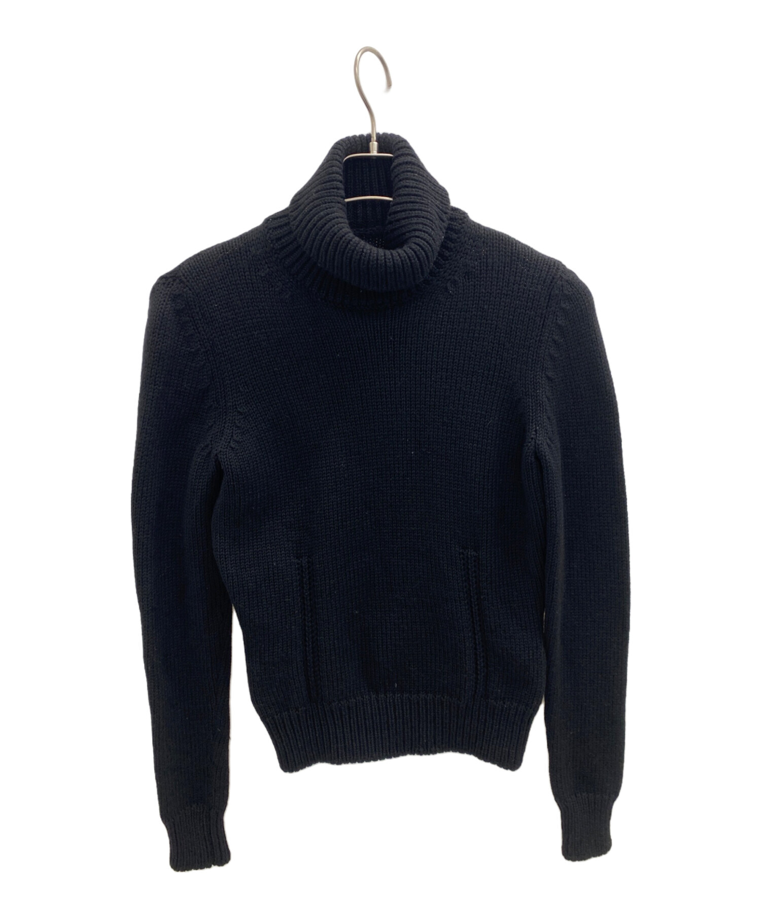 【美品】セリーヌ　タートルニット 中古・古着通販】CELINE (セリーヌ) タートルネックニット ブラック