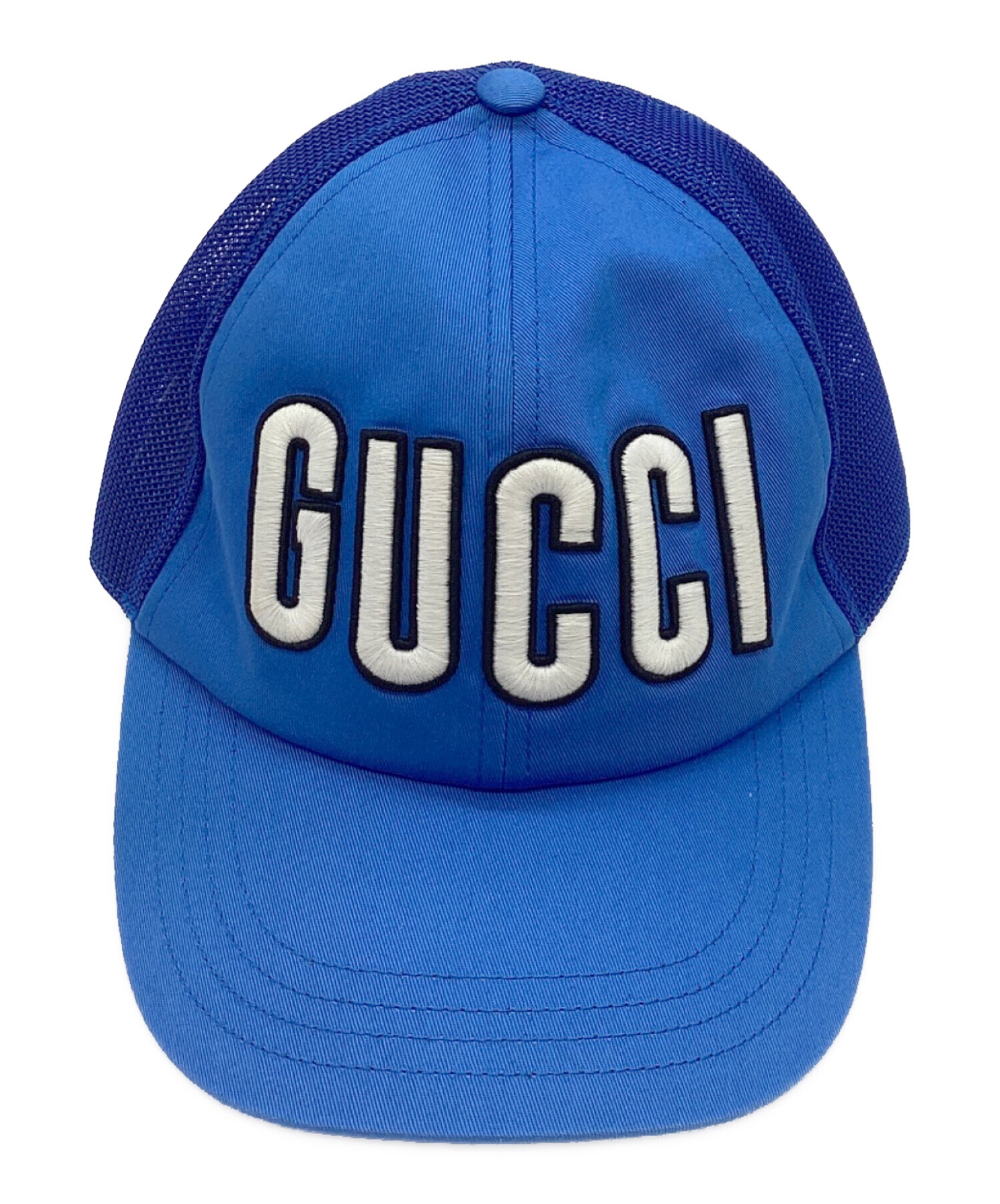 GUCCI メッシュキャップ 中古・古着通販】GUCCI (グッチ) メッシュキャップ ブルー サイズ:L