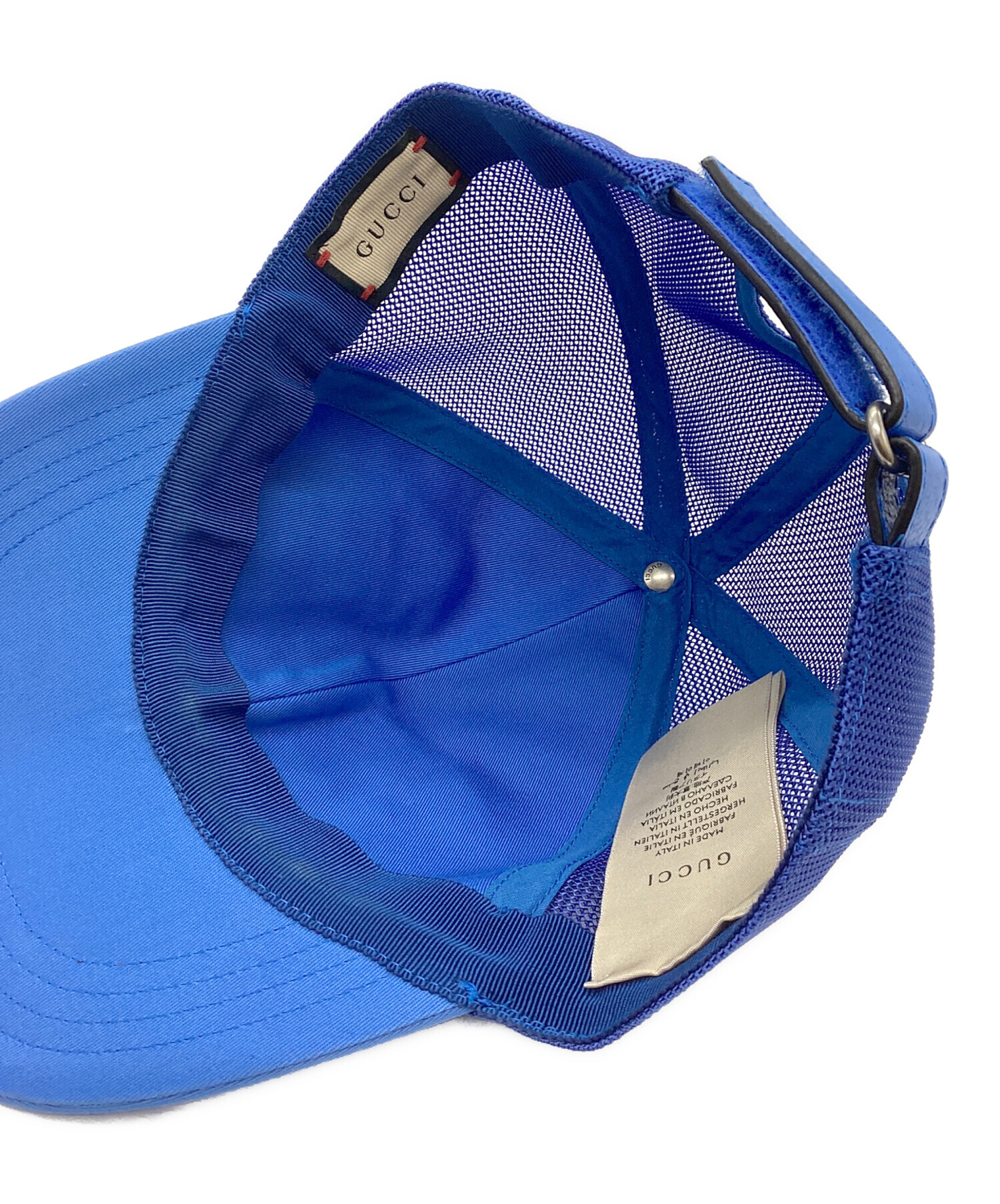 中古・古着通販】GUCCI (グッチ) メッシュキャップ ブルー サイズ:L 