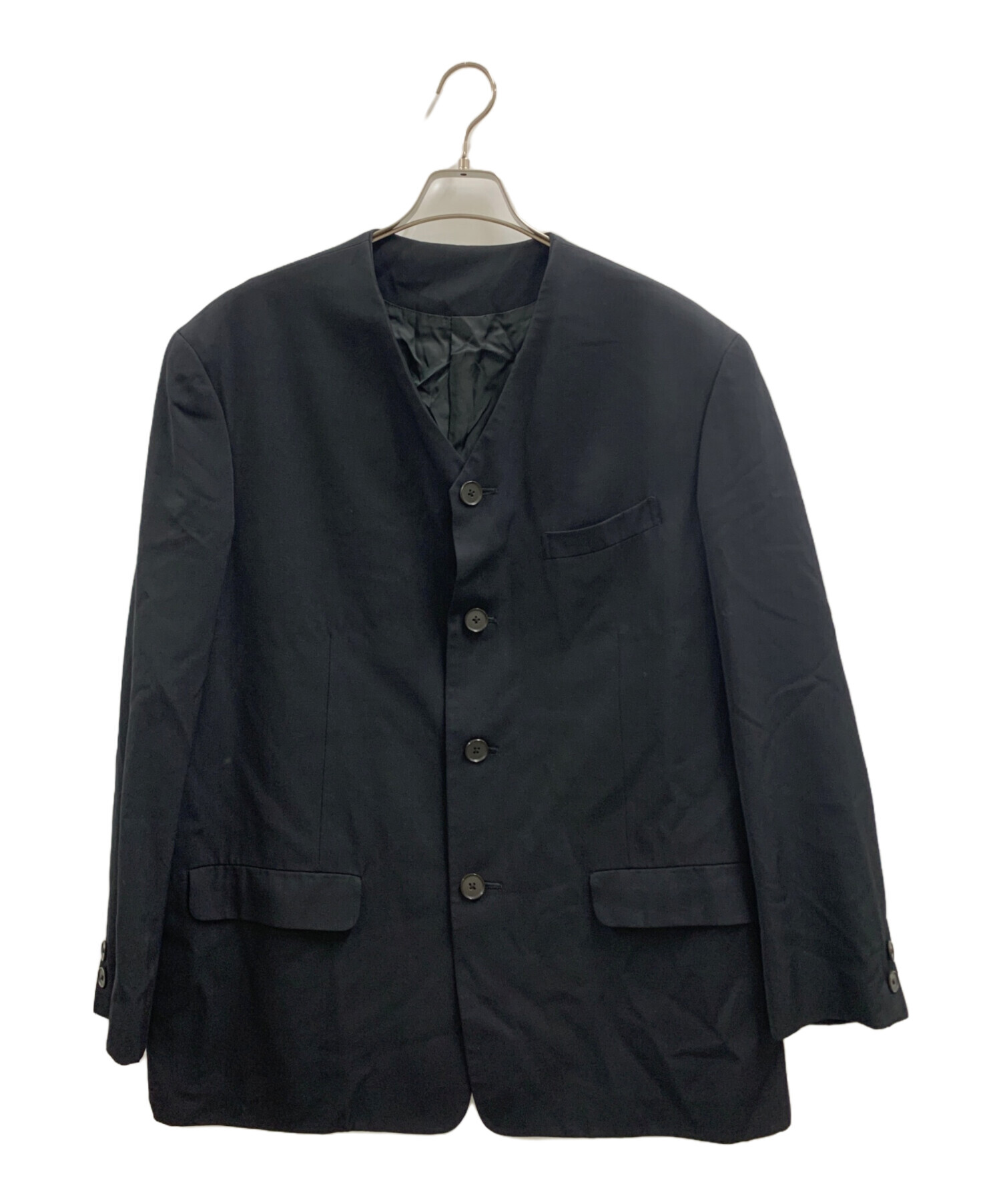 Ys for men ノーカラージャケット サイズ2 ブラック Y's for men ノーカラージャケット yohji yamamoto - pour homme | 衿