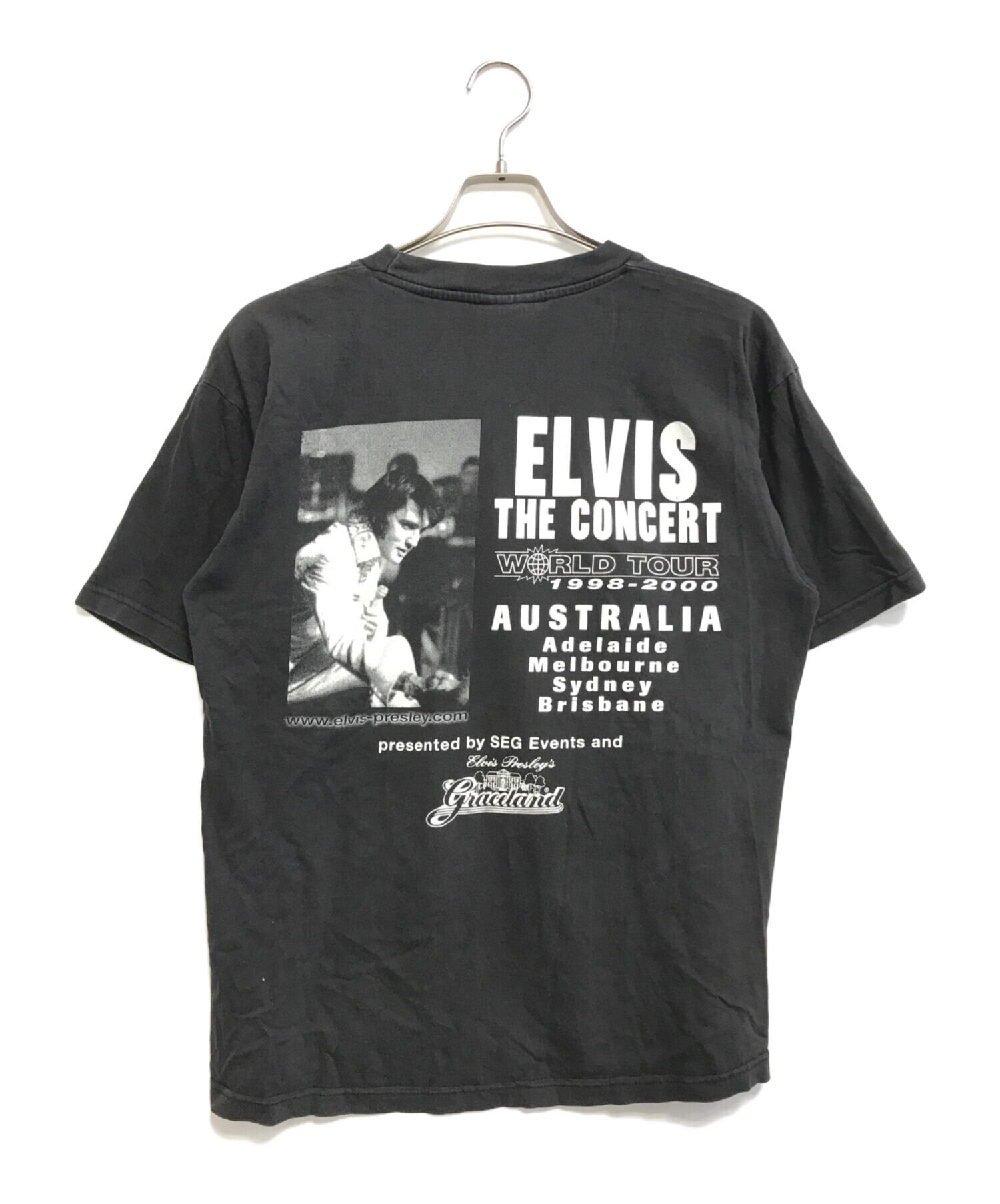 エルビス・プレスリー 1988 R&Rビンテージ モノクロカラー Tシャツ XL レコード・レーベル・Tシャツ・エルヴィス・プレスリー