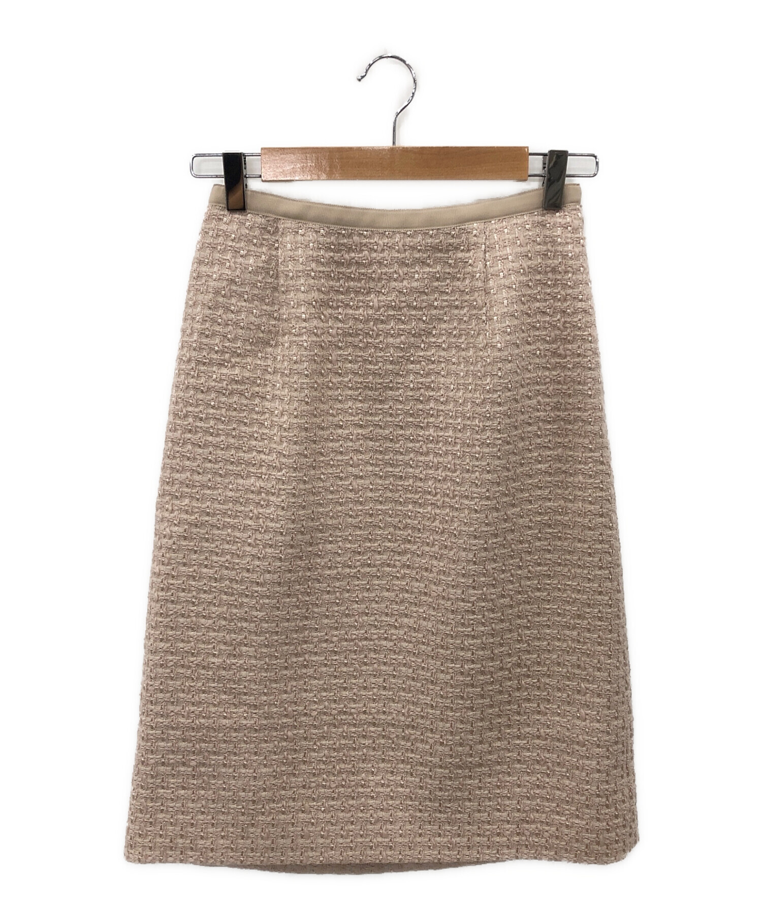 中古・古着通販】ANAYI (アナイ) ツイードセットアップスーツ ベージュ