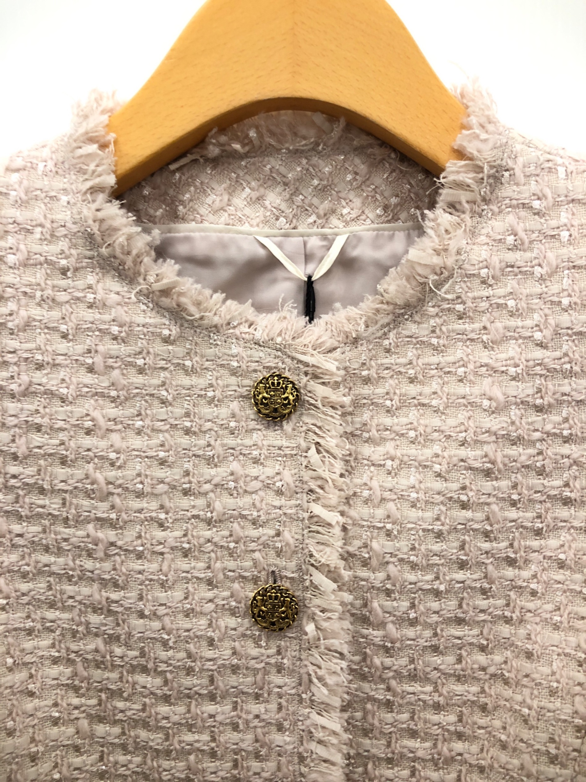 中古・古着通販】ANAYI (アナイ) ツイードセットアップスーツ ベージュ