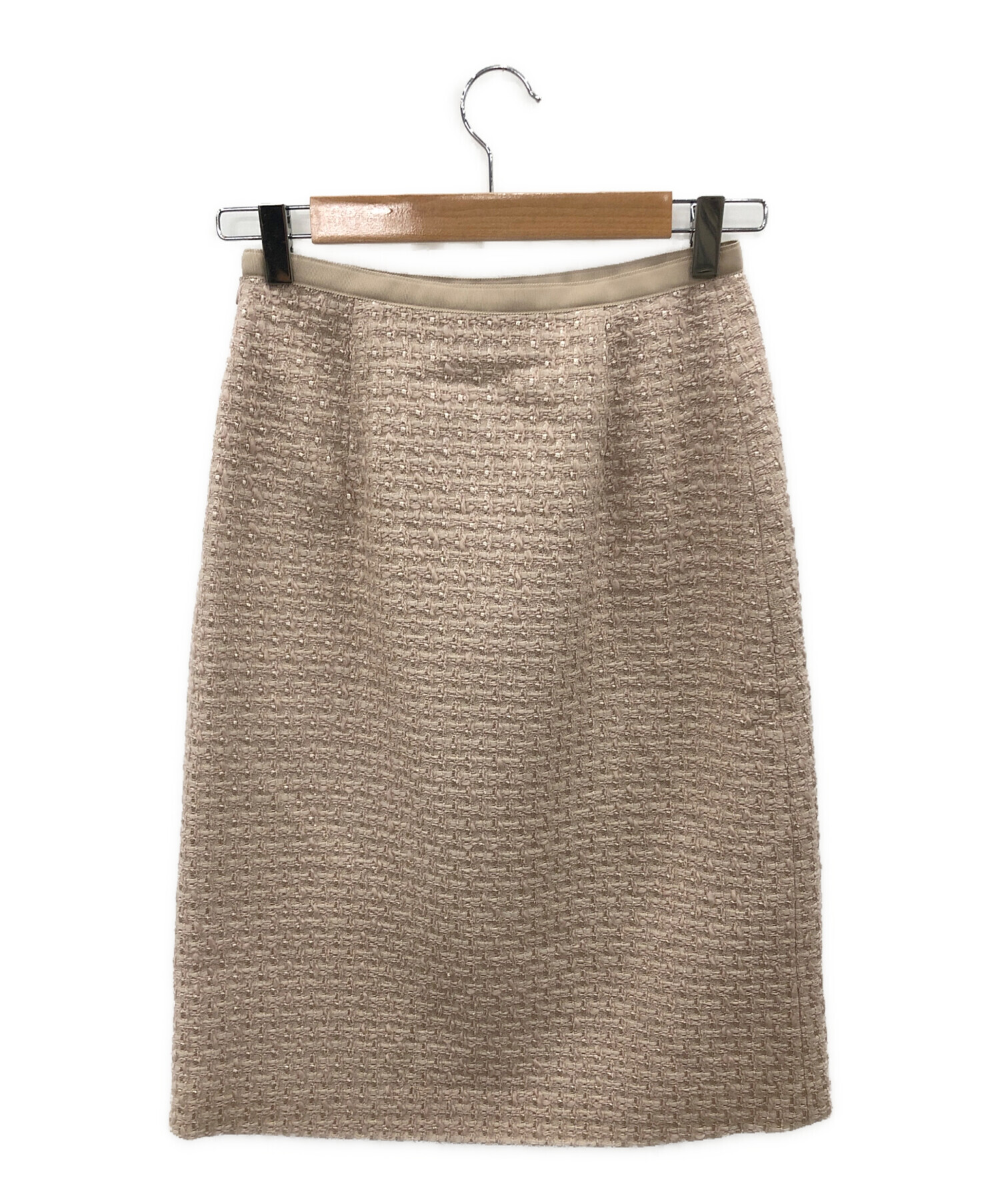 中古・古着通販】ANAYI (アナイ) ツイードセットアップスーツ ベージュ