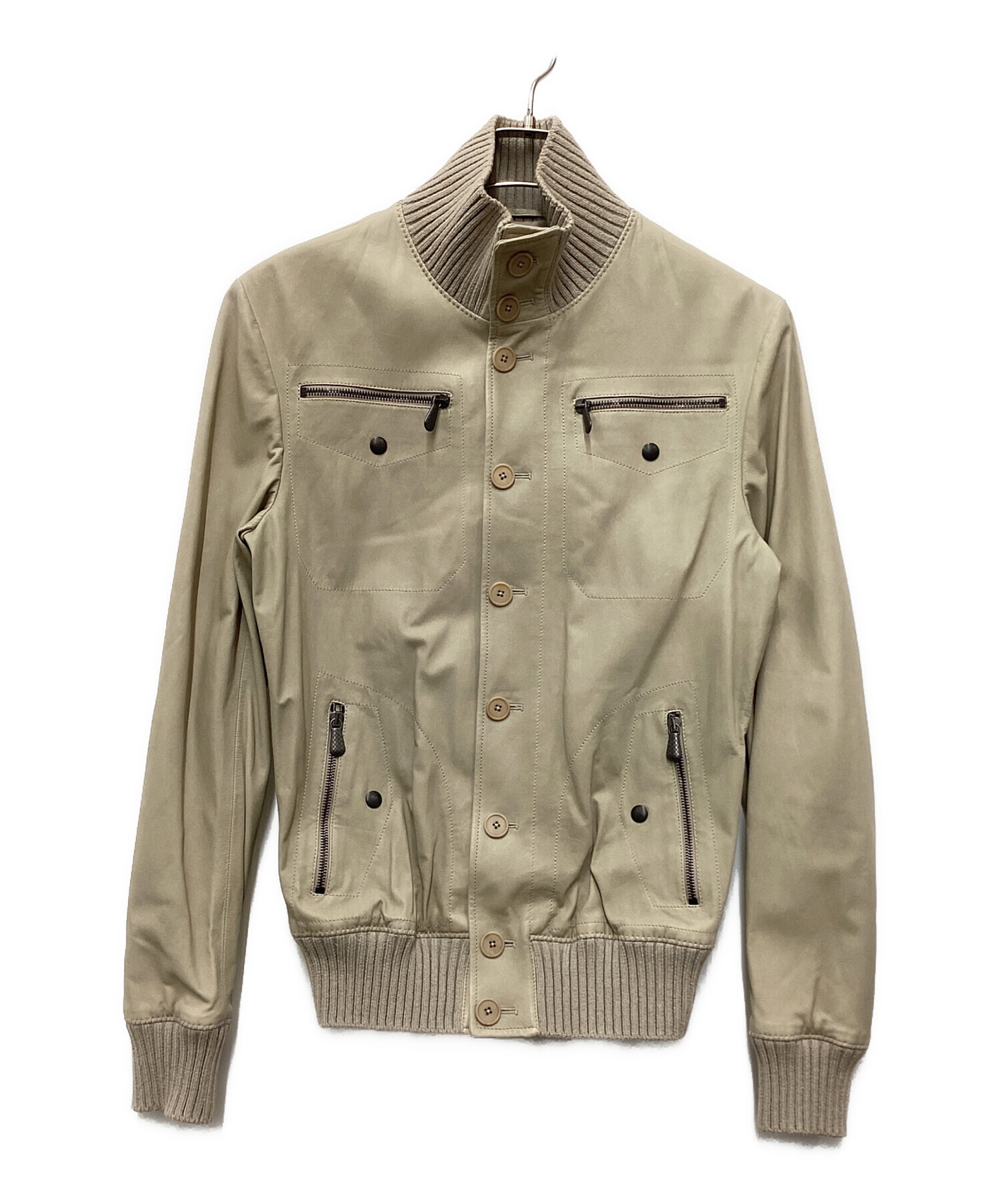 中古・古着通販】BOTTEGA VENETA (ボッテガベネタ) レザーブルゾン 