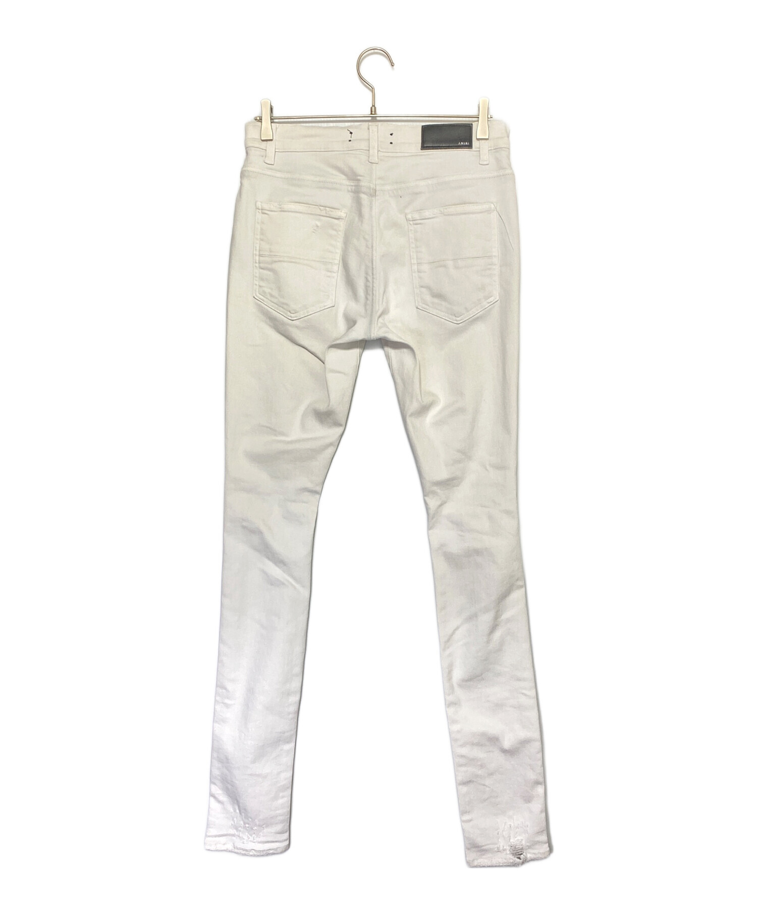 中古・古着通販】AMIRI (アミリ) ダメージ加工デニムパンツ ホワイト 
