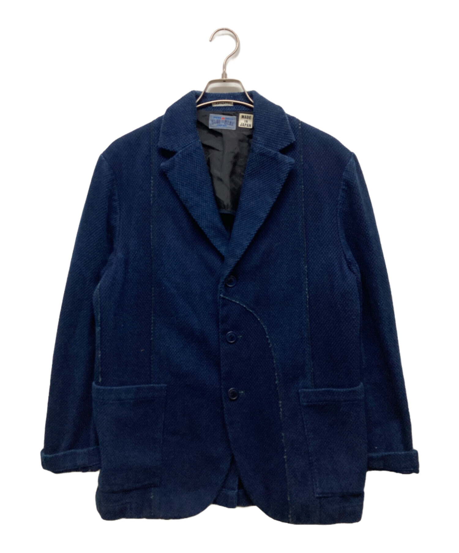 人気 BLUEBLUE ブルーブルー 刺子 テーラードジャケット インディゴ 人気 BLUEBLUE ブルーブルー 刺子 テーラードジャケット インディゴ