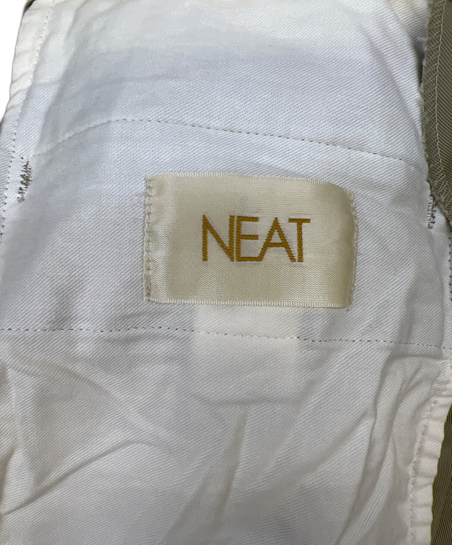 neat Tシャツ　ベージュ 4/13まで Healthknit（ヘルスニット） ナローボーダー クルーネック半袖Tシャツ