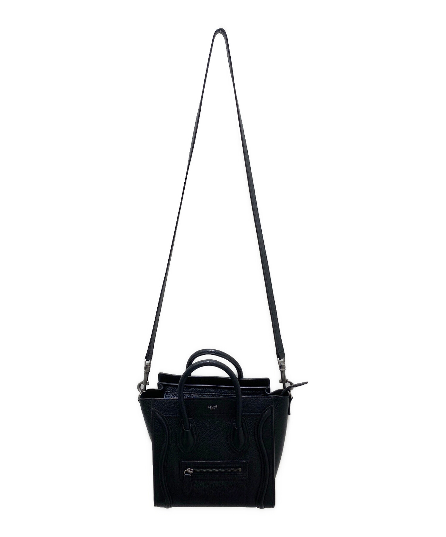 中古・古着通販】CELINE (セリーヌ) ラゲージ ナノ ブラック サイズ