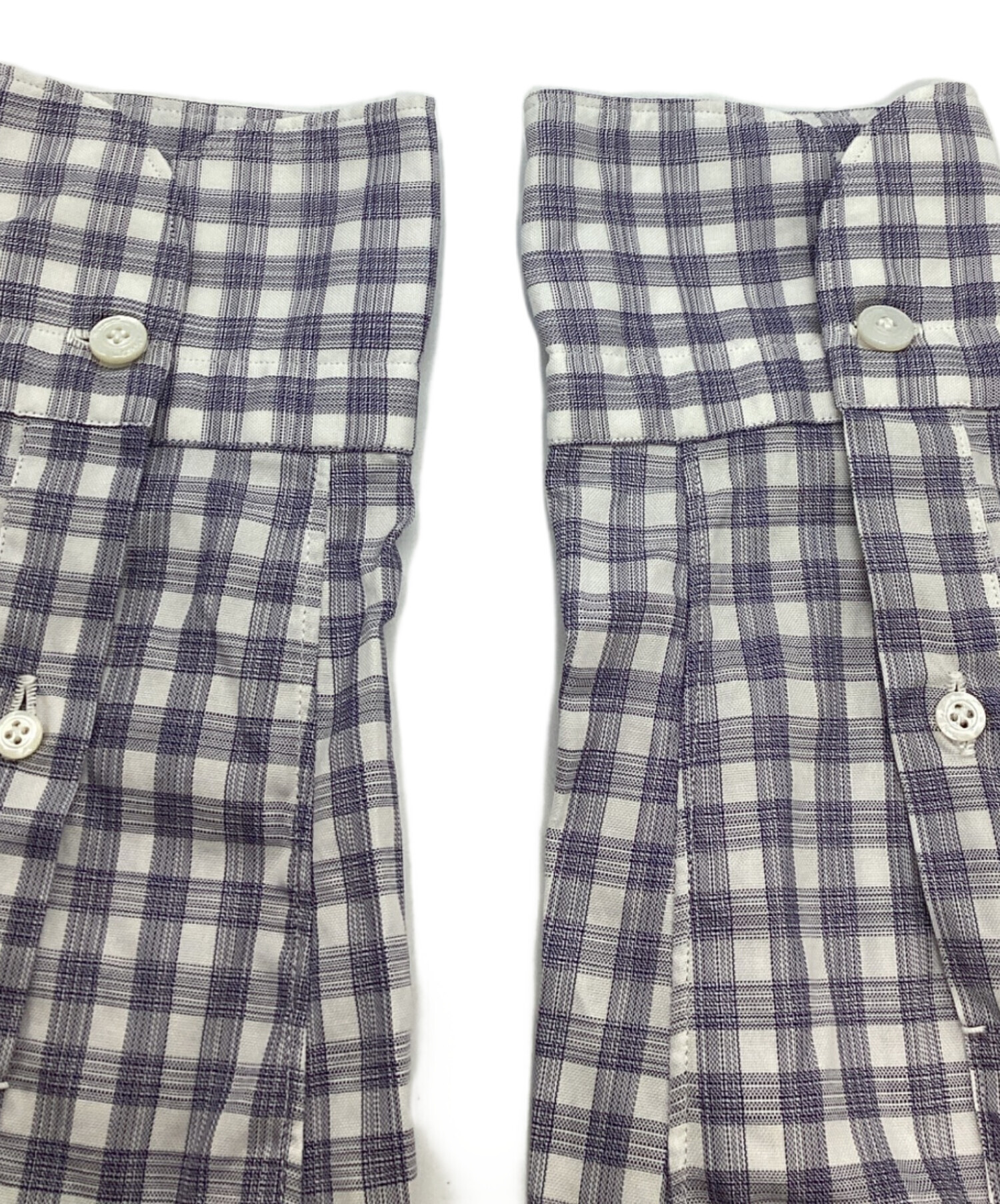 中古・古着通販】finamore (フィナモレ) チェックシャツ ネイビー 