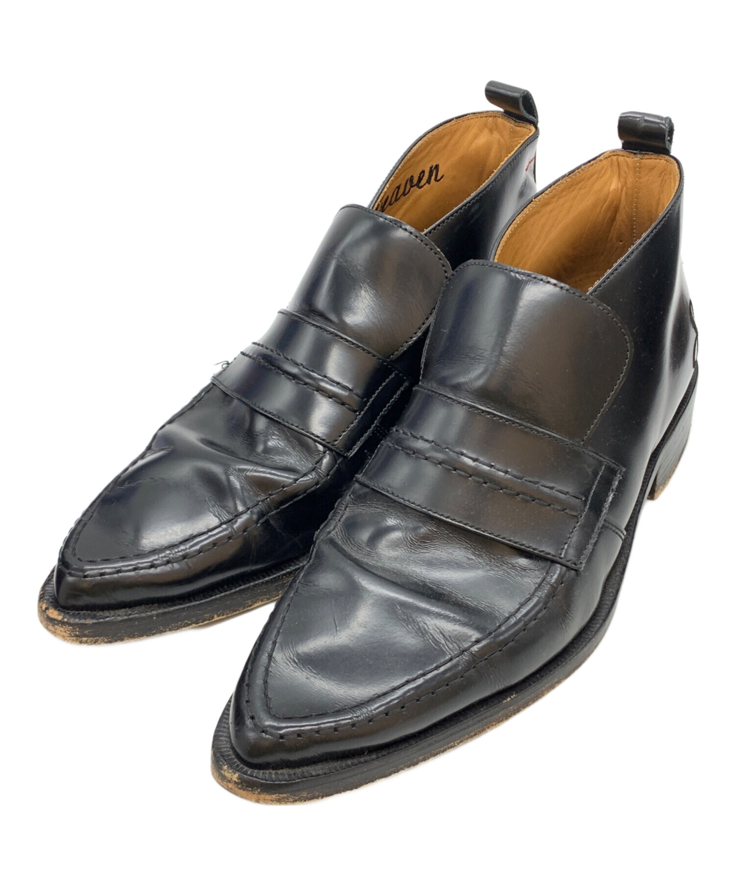 SYU.HOMME/FEMM◆アーモンドトゥローファー/2/BLK/スウェード 中古・古着通販⁄FEMM (シュウオムフェム) ミドルカット