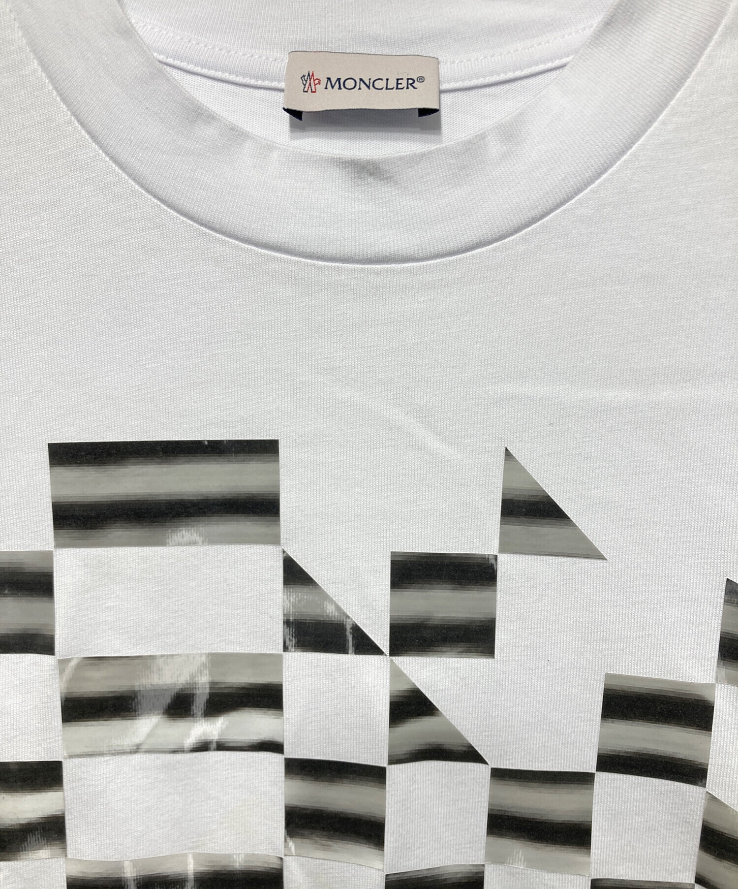 中古・古着通販】MONCLER (モンクレール) ラバープリントTシャツ 