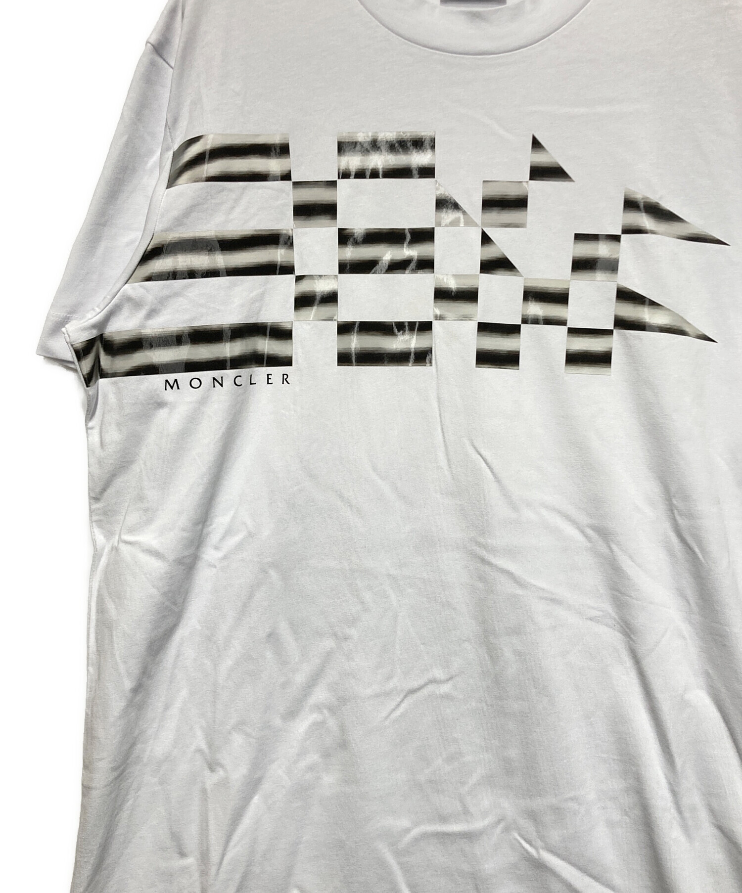 中古・古着通販】MONCLER (モンクレール) ラバープリントTシャツ 