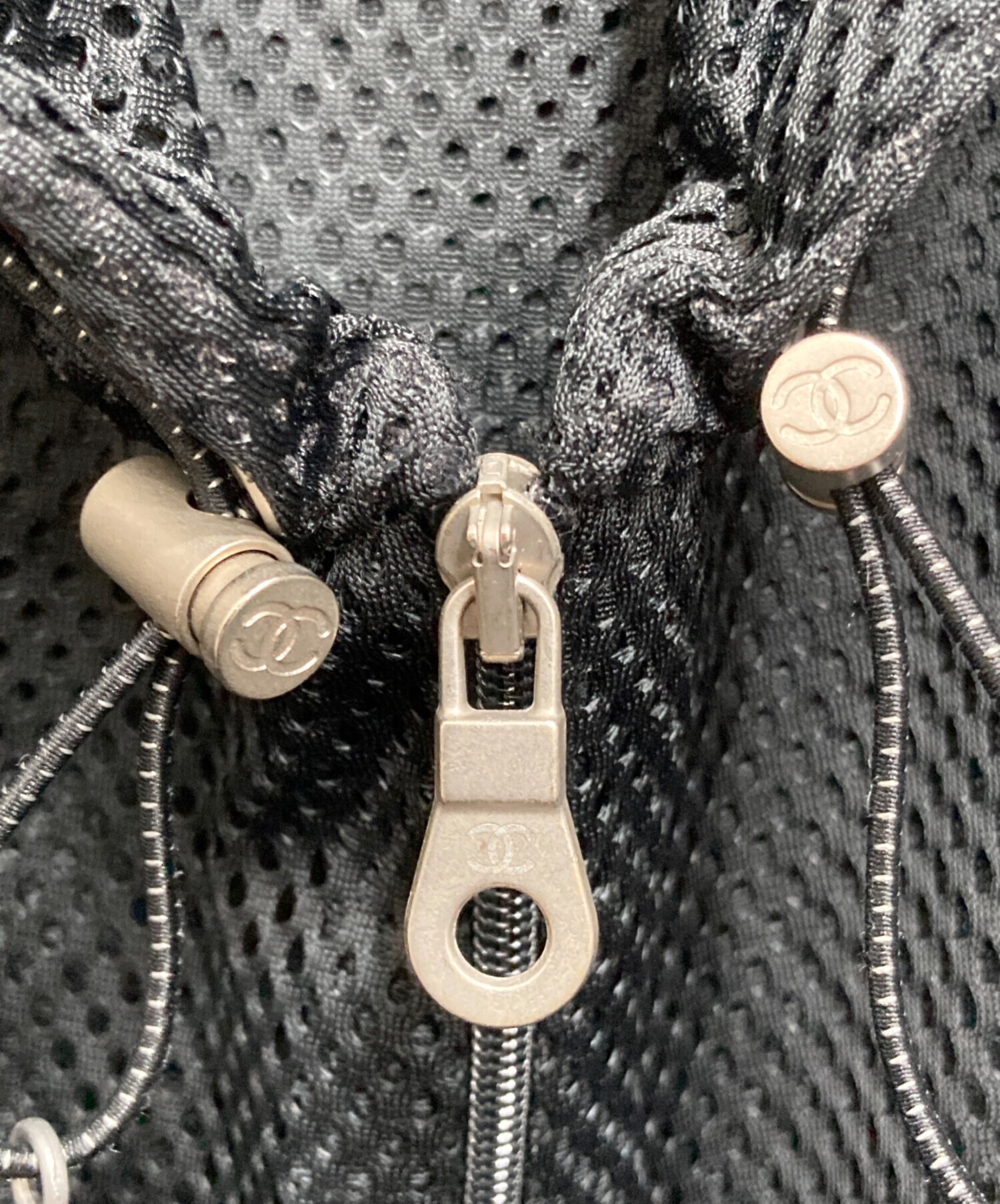 中古・古着通販】CHANEL (シャネル) コードスリーブメッシュパーカー