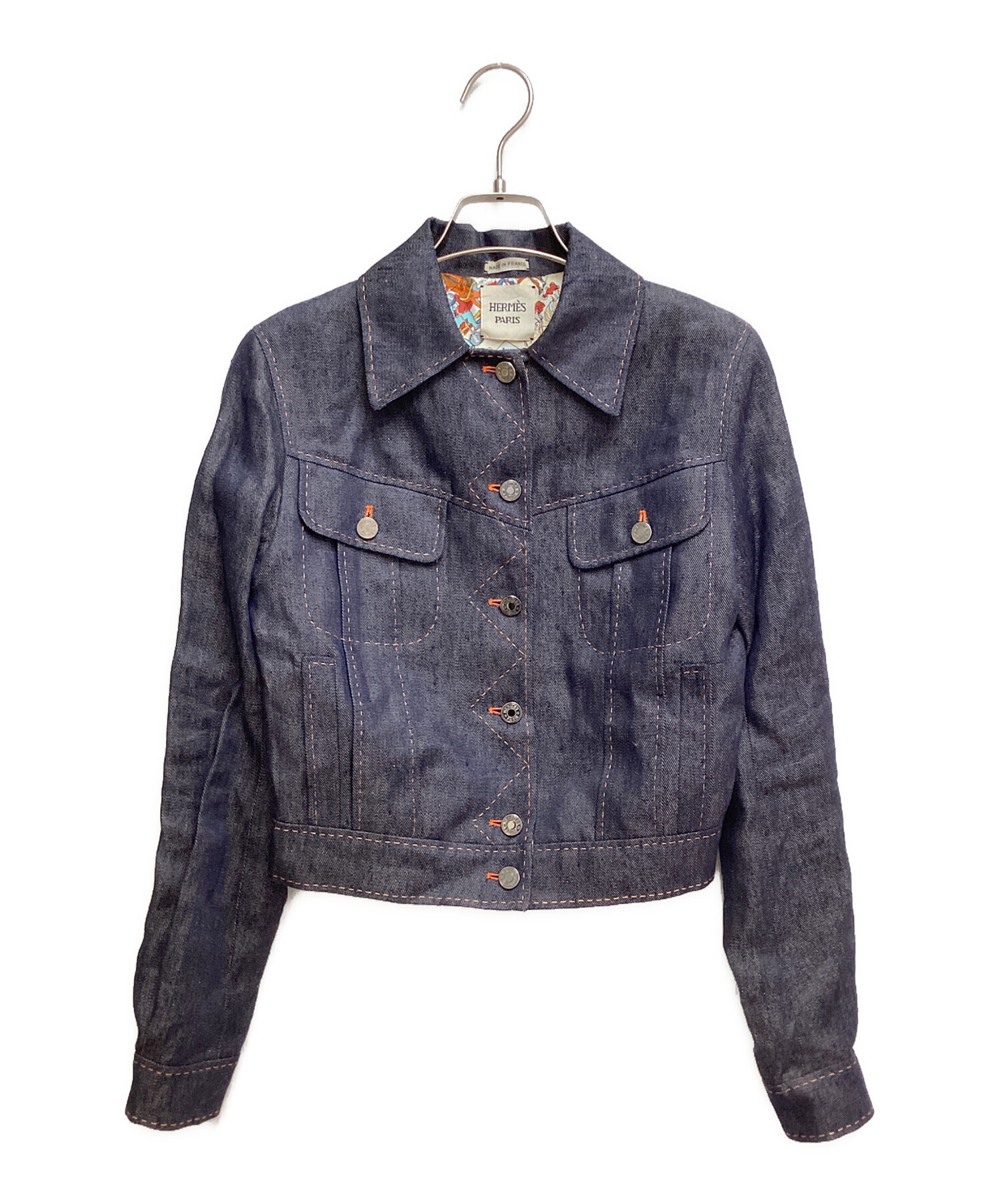 中古・古着通販】HERMES (エルメス) Linen denim jacket（リネンデニム 