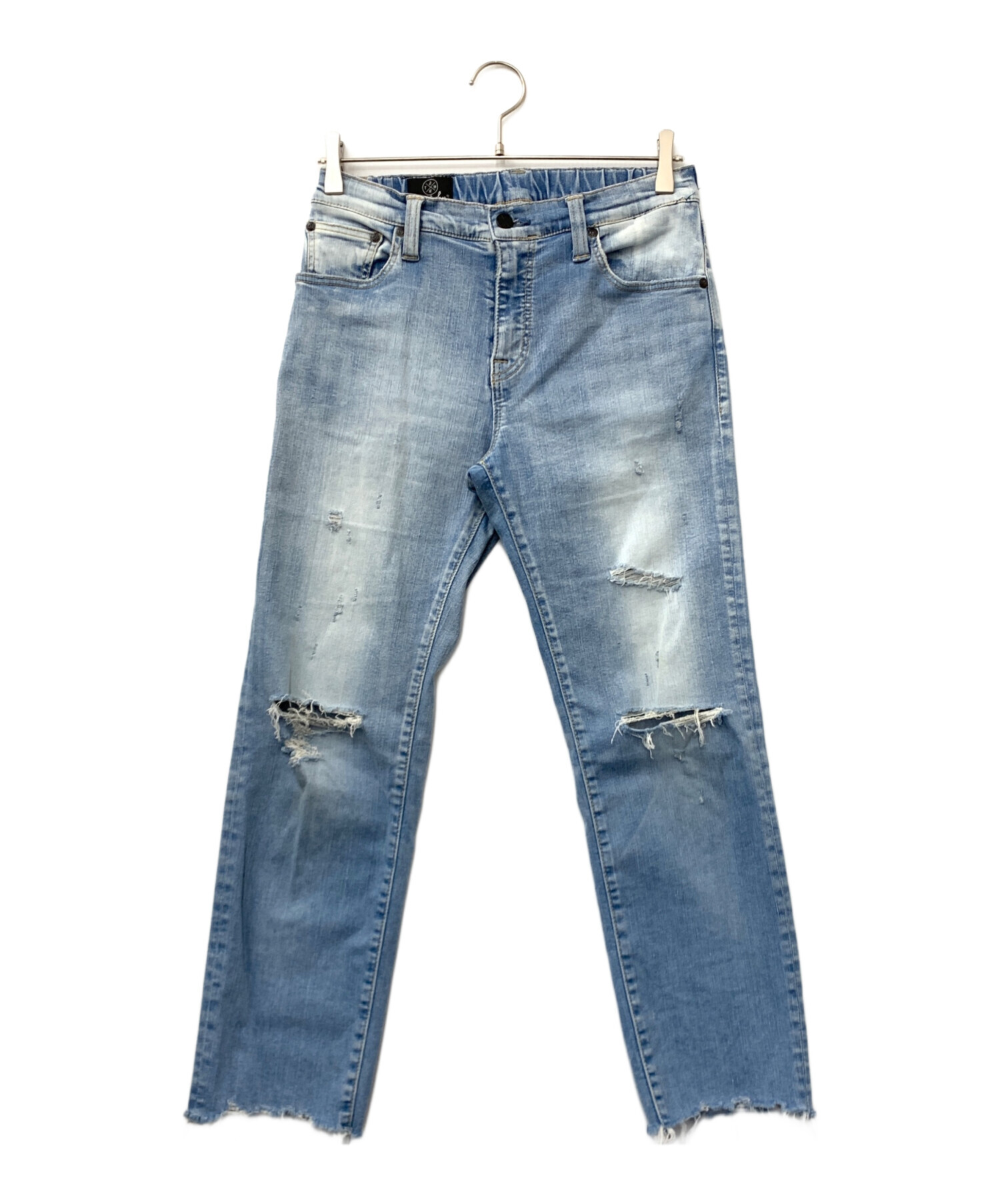 中古・古着通販】SURT (サート) ダメージ加工デニムパンツ インディゴ