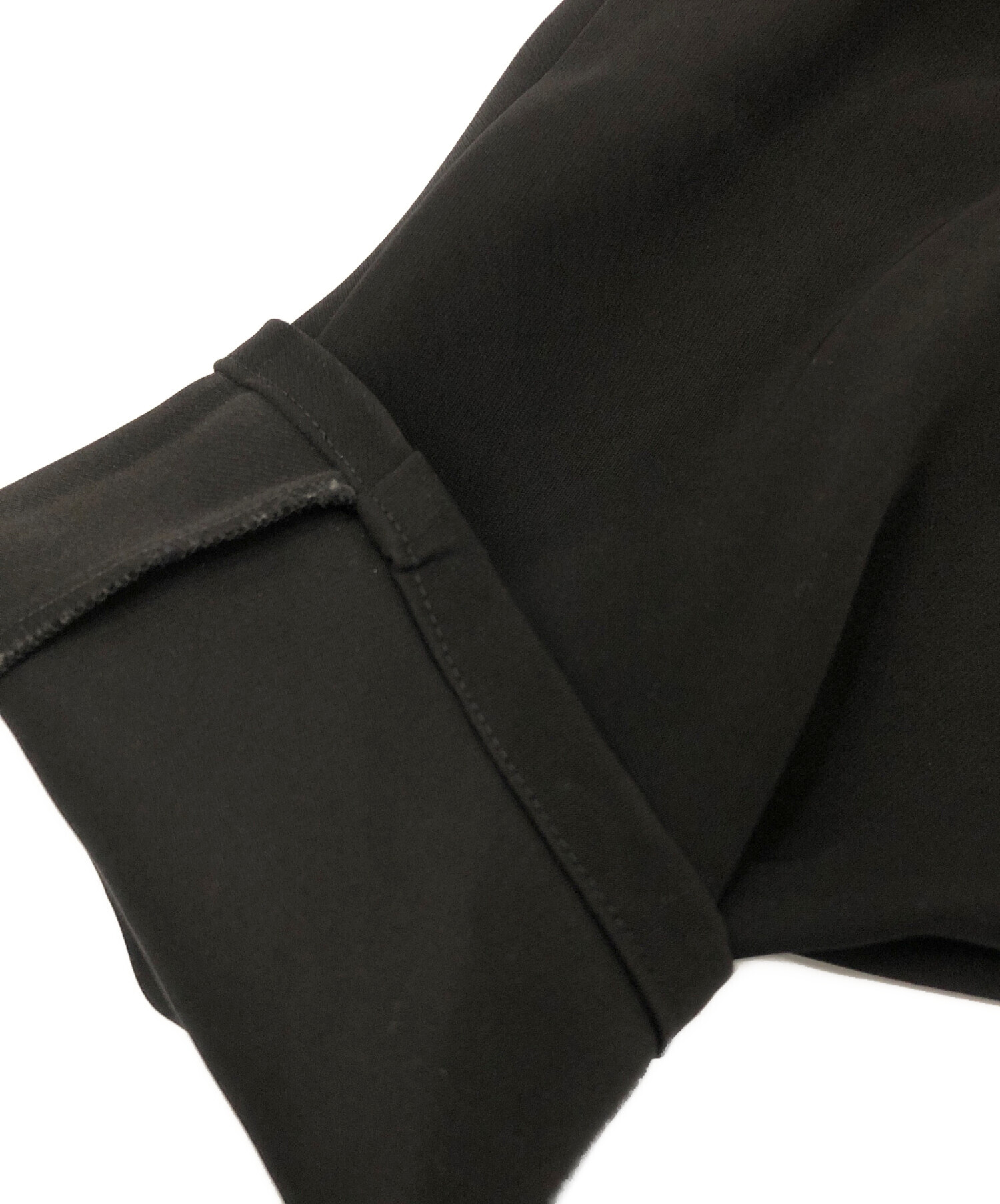 中古・古着通販】ENFOLD (エンフォルド) NECK-PLEATS DRESS ブラック 