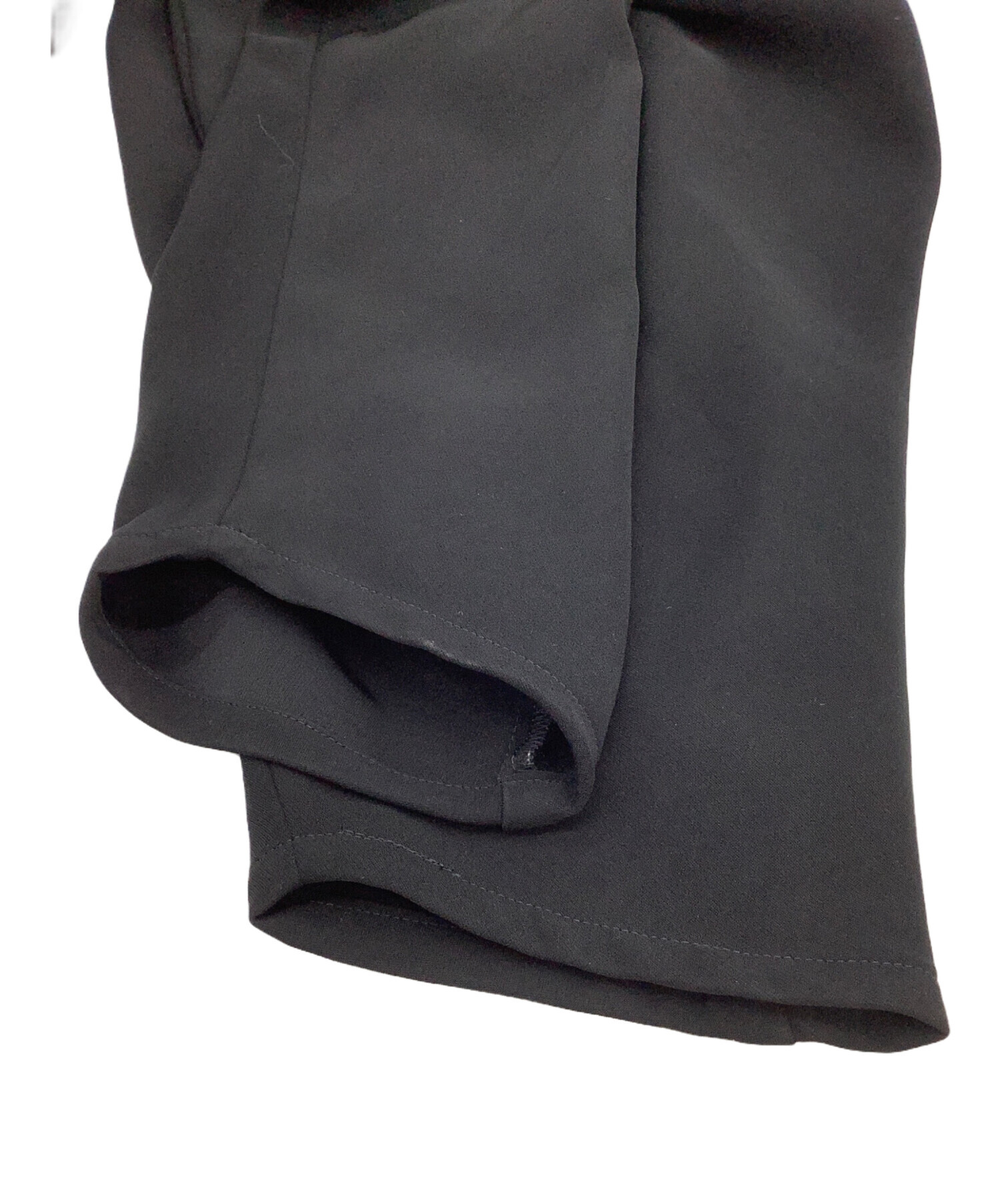 中古・古着通販】ENFOLD (エンフォルド) NECK-PLEATS DRESS ブラック