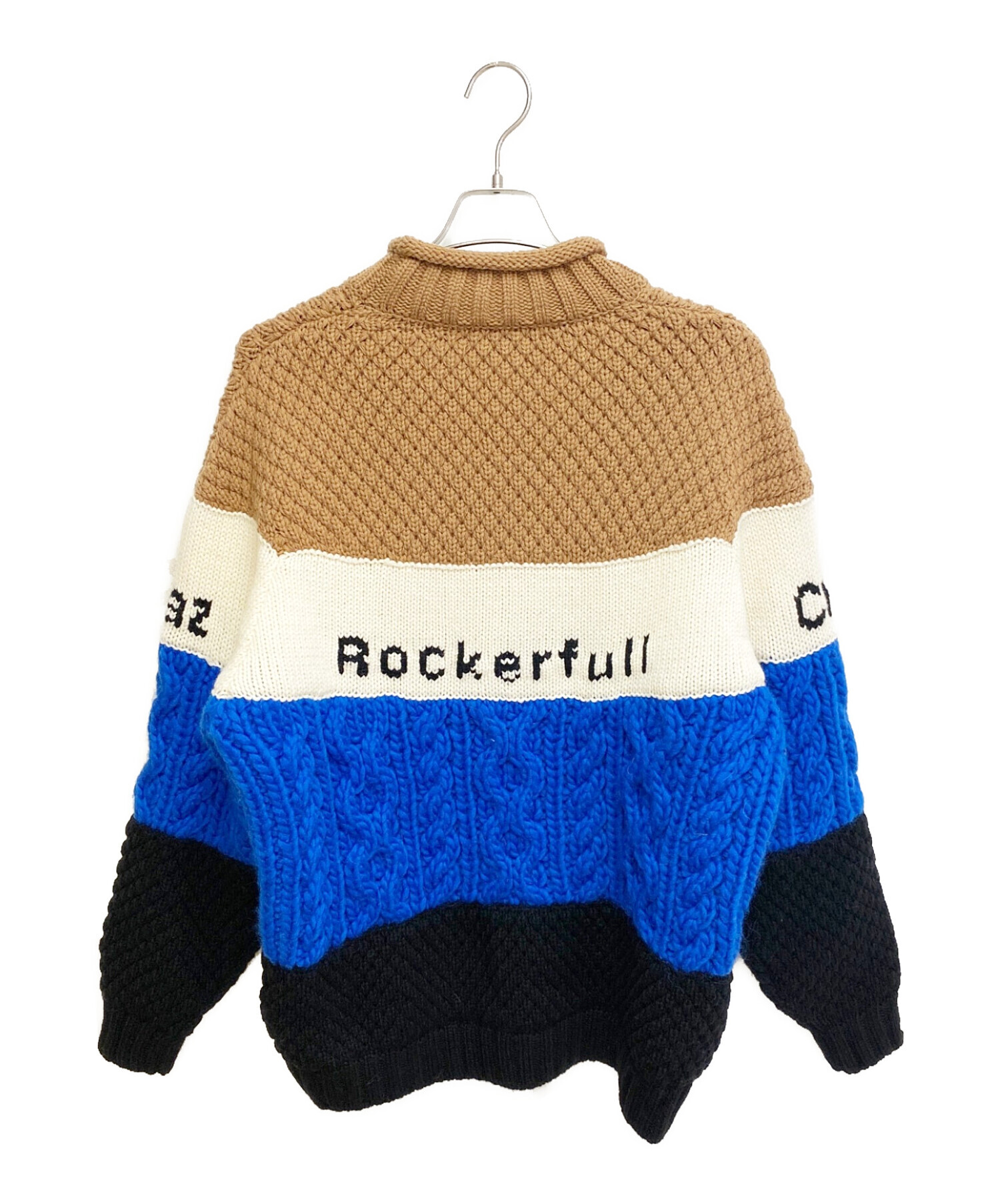 UNDER COVER アンダーカバー ニット・セーター メンズ 【古着】【中古】 中古・古着通販】UNDERCOVER (アンダーカバー) 編地替配色ハイネック